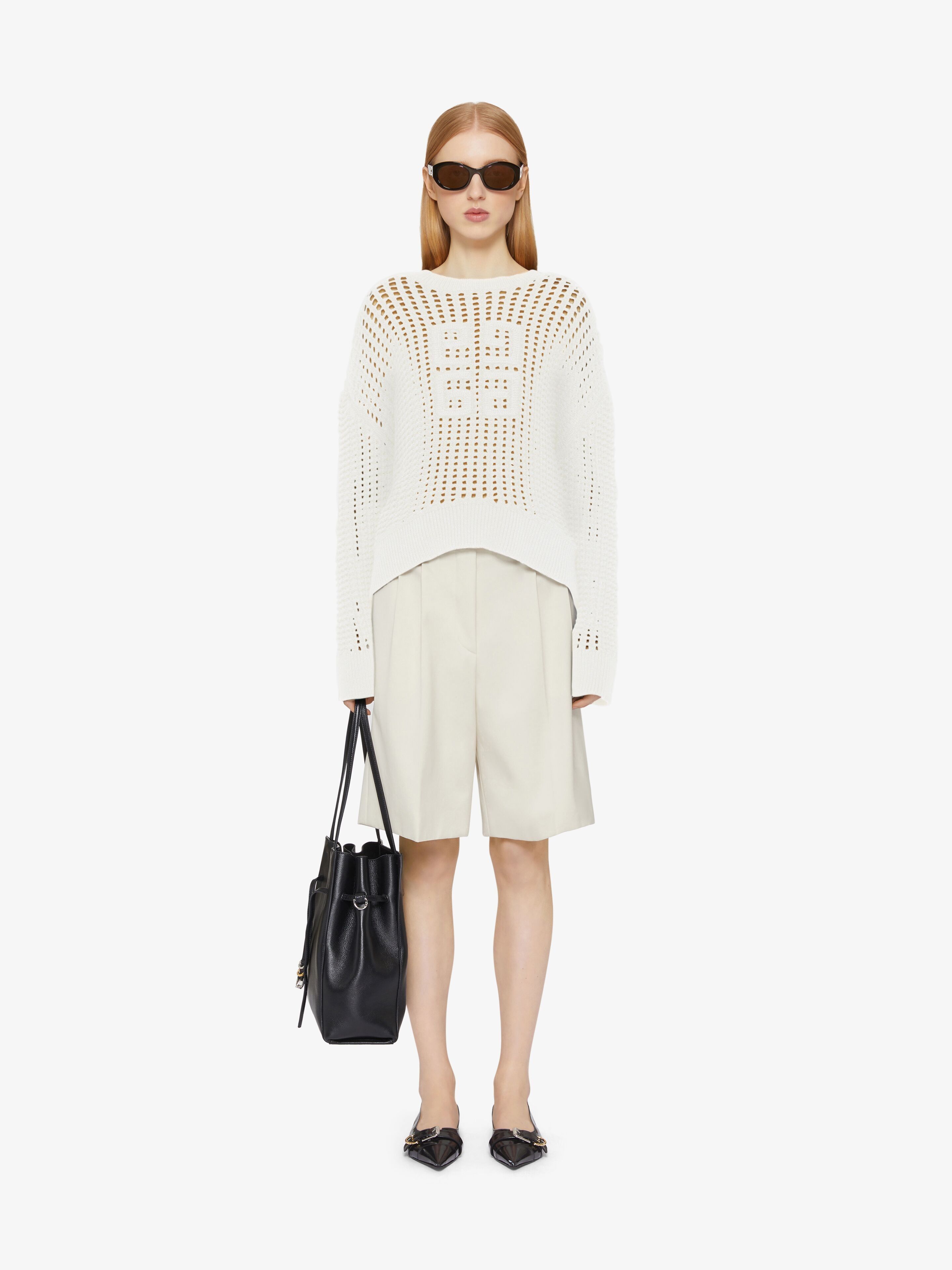 Givenchy o1srvl11e0725 Low Shoulders Crewneck Sweater in White Size XS / US 0-2 / IT 36-38 - 2 Thumbnail