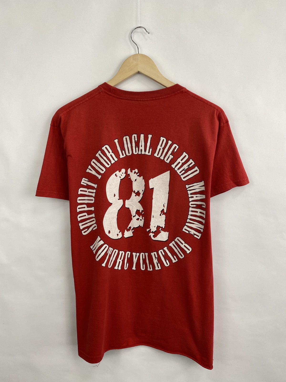 Harley Davidson Vintage 90s The Big Red Machine 666 Lake Constance t-shirt Size US L / EU 52-54 / 3 - 6 Thumbnail