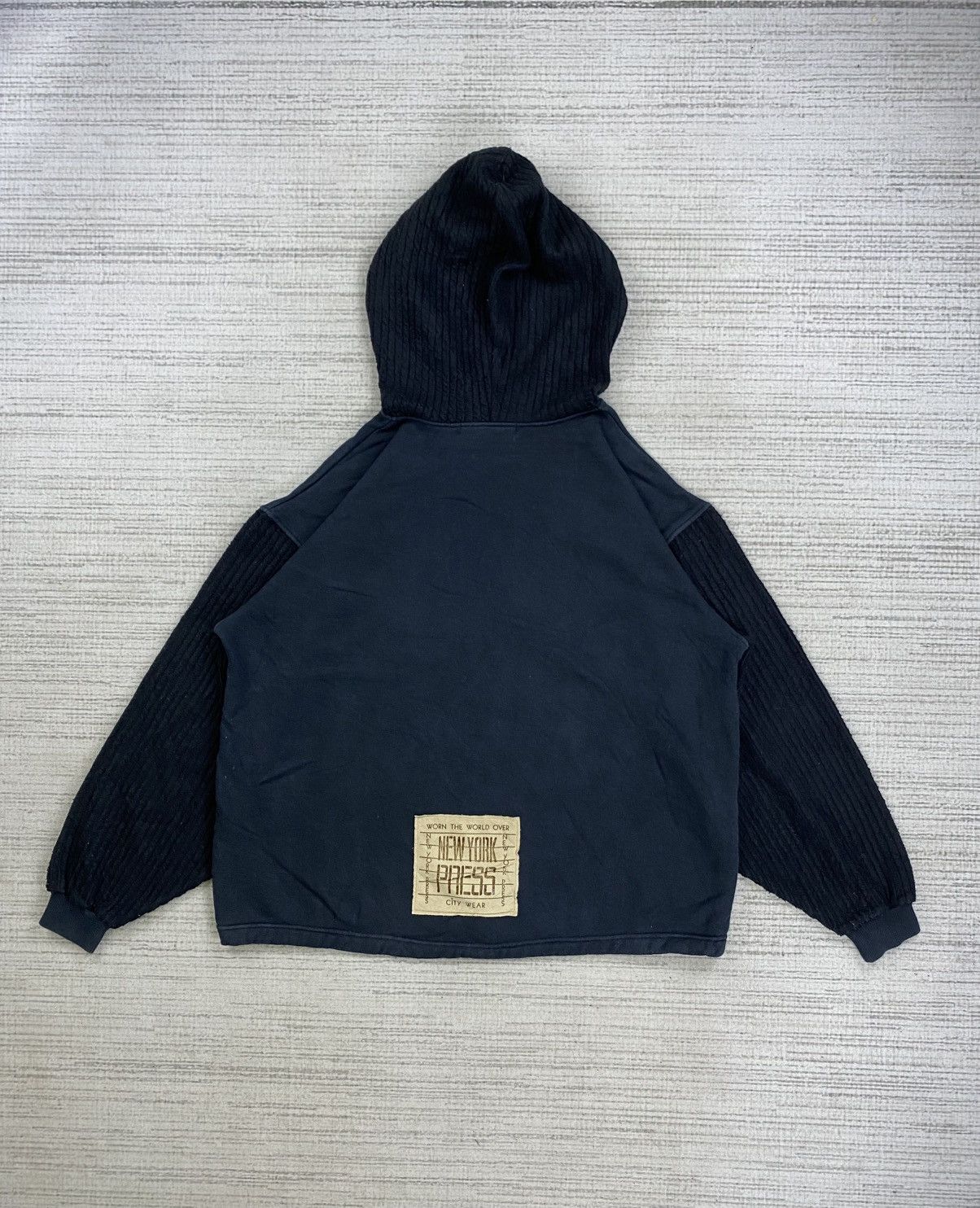 Product Of New York × Vintage Vintage New York Press Cropped Baggy Hoodie Sweatshirt Size US XL / EU 56 / 4 - 2 Thumbnail