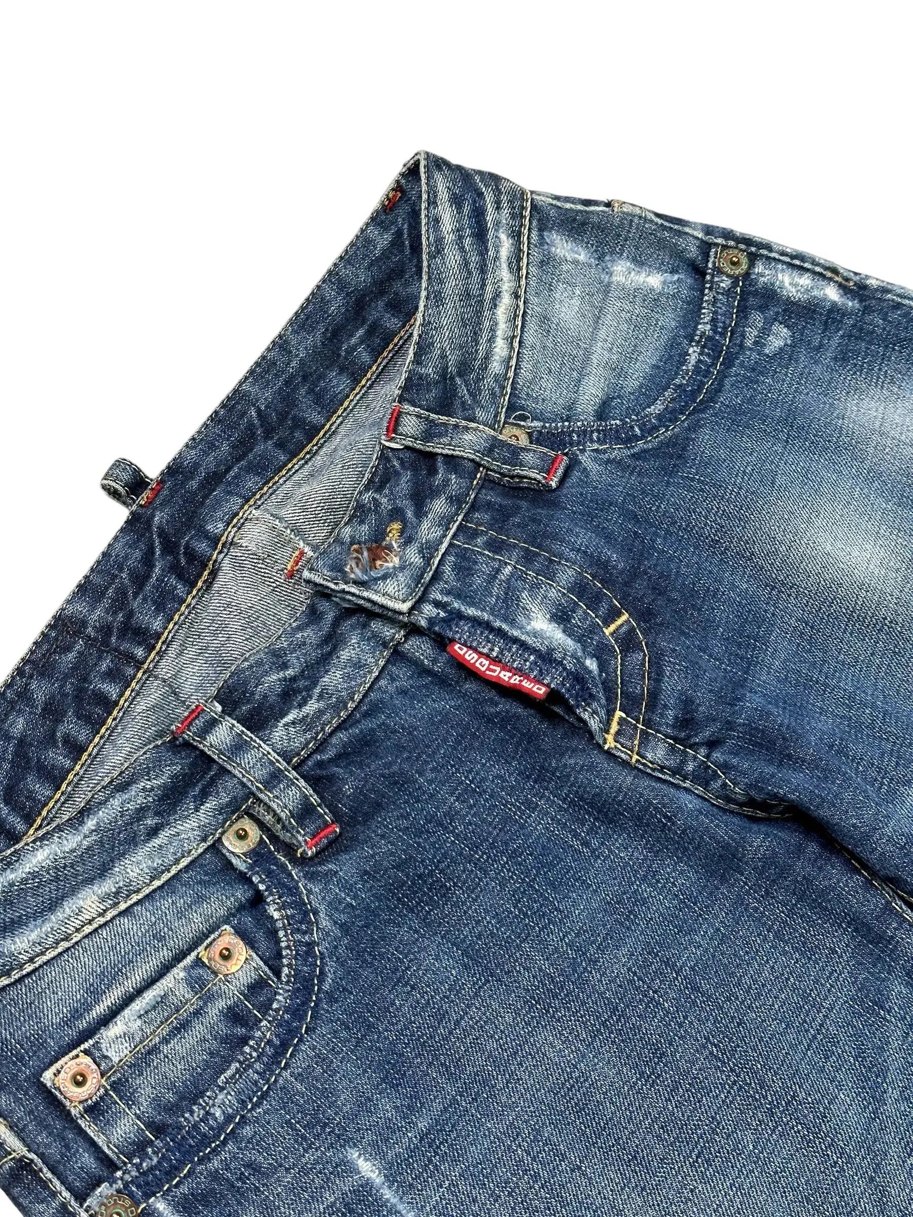 Dsquared2 koala leather australian style distressed vintage jeans Size 30" / US 8 / IT 44 - 4 Thumbnail
