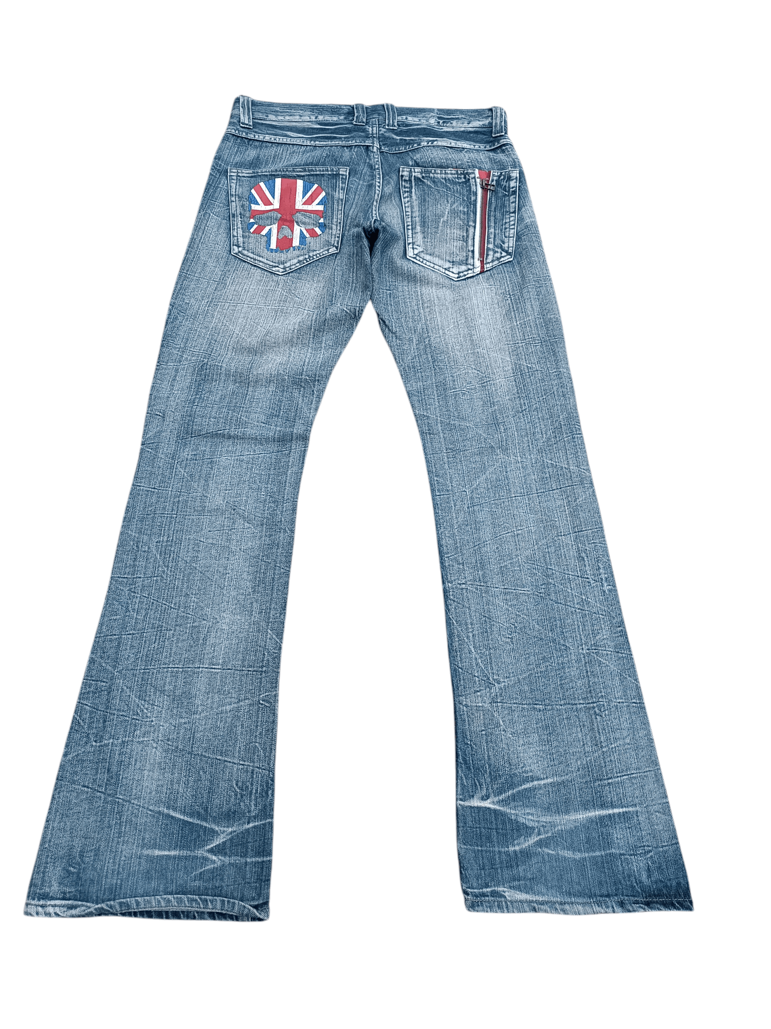 Seditionaries 🔥 Vintage Flare JACK SERIKA Seditionaries Skulls Jeans Size US 32 / EU 48 - 5 Thumbnail
