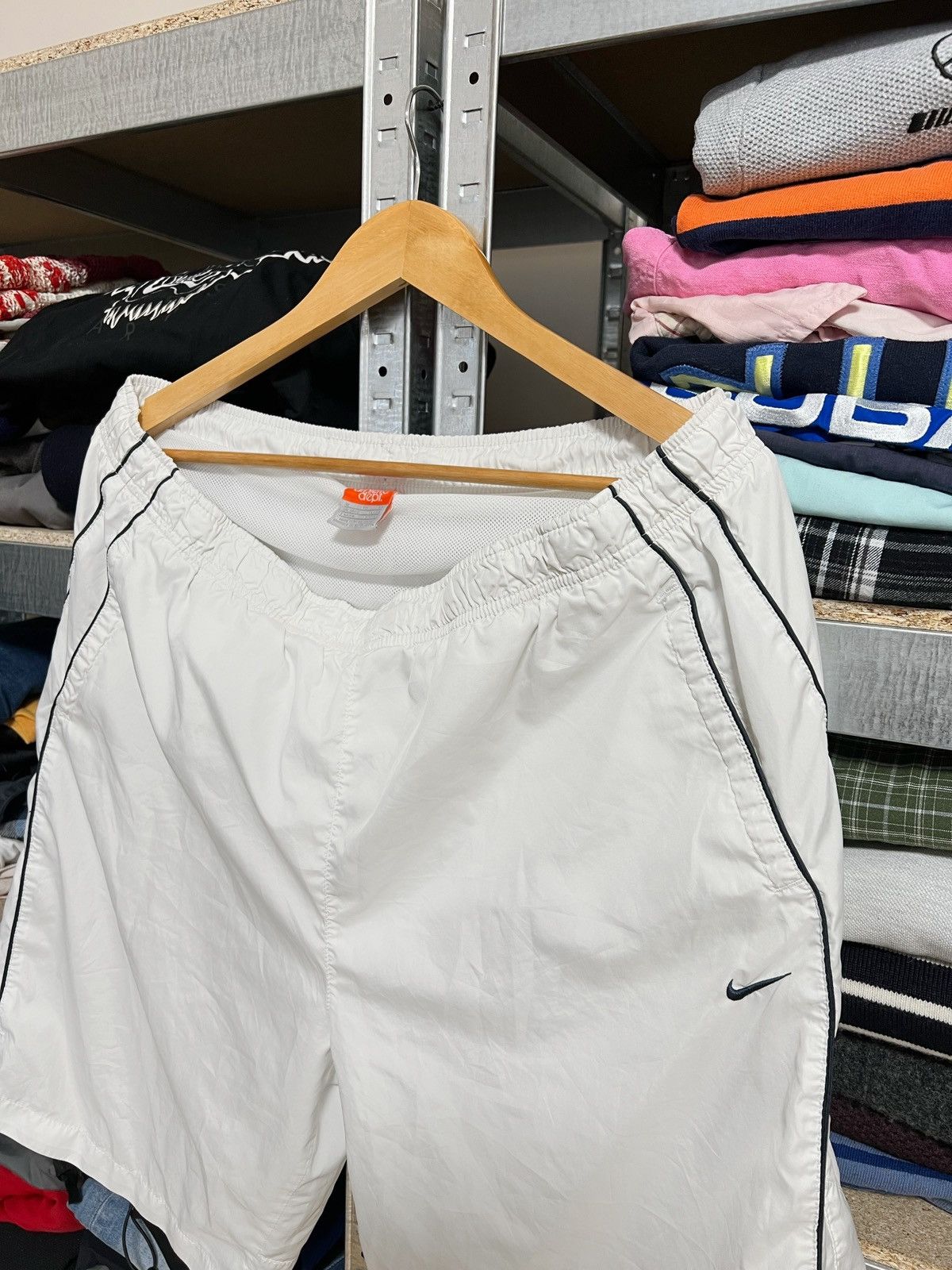 Nike × Vintage Vintage Nike Tennis Nylon White Shorts Swoosh Logo Hype Y2K Size US 38 / EU 54 - 2 Thumbnail