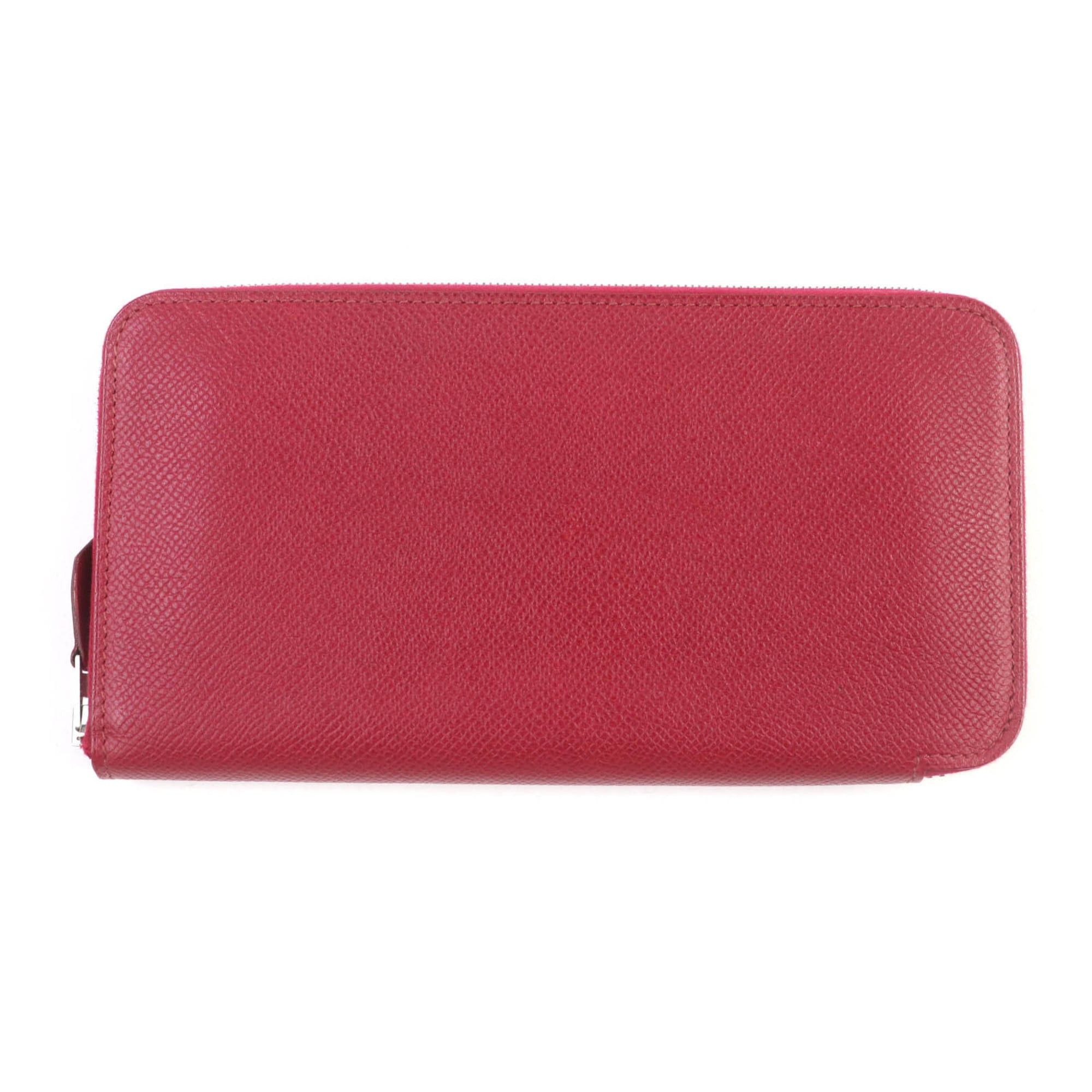 Hermes HERMES Azap Long Classic Ruby Epsom Leather Round Zip Wallet, Made in France, with Box, Stamped R, Women's Size ONE SIZE - 1 Thumbnail