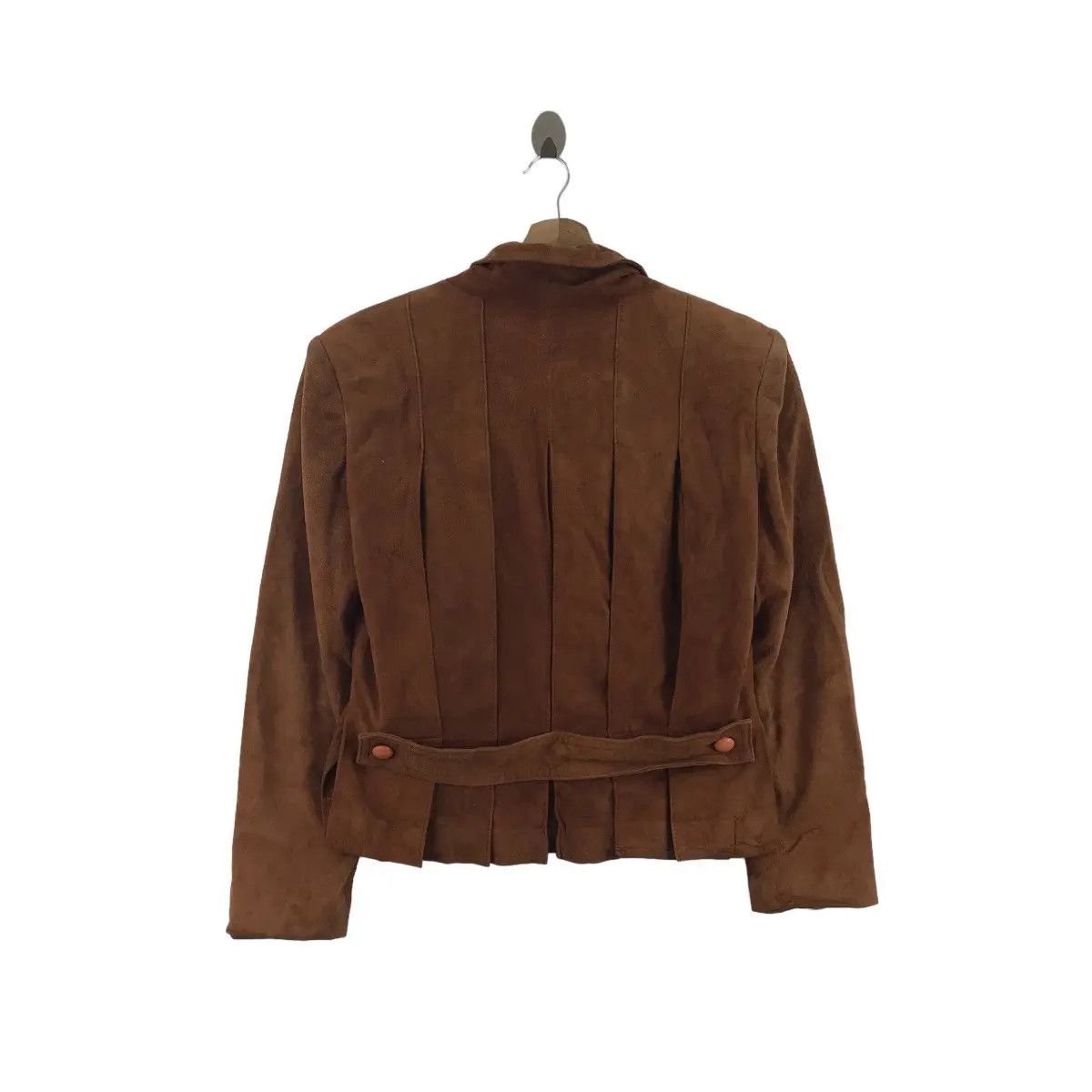 Balenciaga BALENCIAGA PARIS Long Sleeve Cropped Brown Suede Leather Size M / US 6-8 / IT 42-44 - 4 Thumbnail