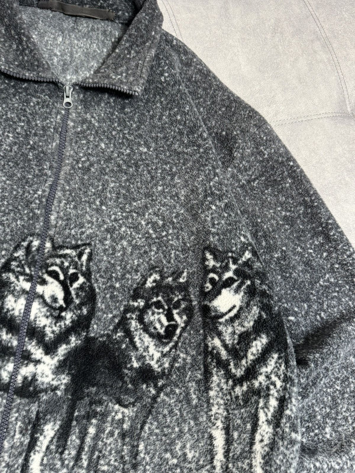 Other Vintage fleece animal wolfs Y2K jacket hoodie Size US L / EU 52-54 / 3 - 10 Thumbnail