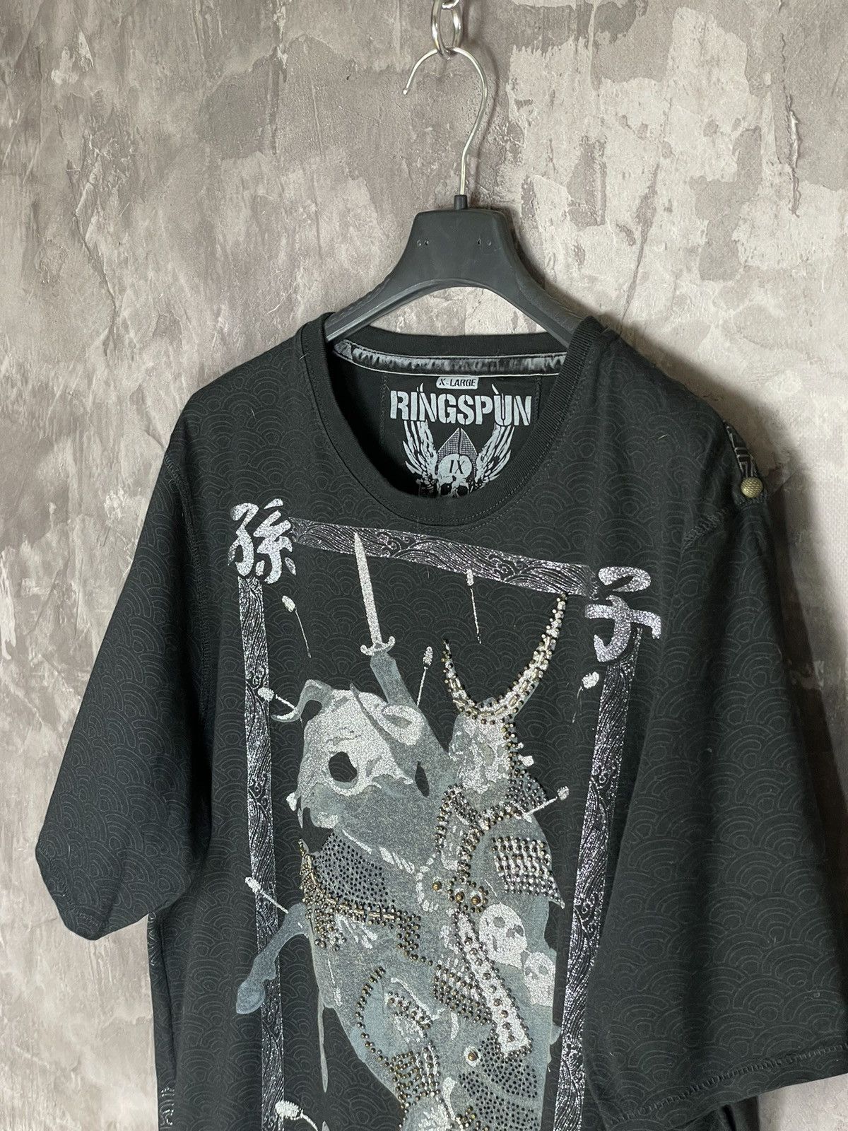 Japanese Brand × Vintage 🔥 Vintage Y2K Ringspun Avant Garde Gothic Religion Tee Rare Size US XL / EU 56 / 4 - 9 Thumbnail