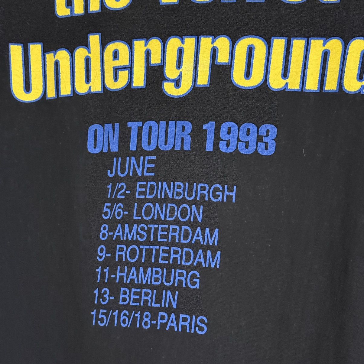 Vintage Vintage 1993 The Velvet Underground Tour T-Shirt Size US XL / EU 56 / 4 - 13 Thumbnail