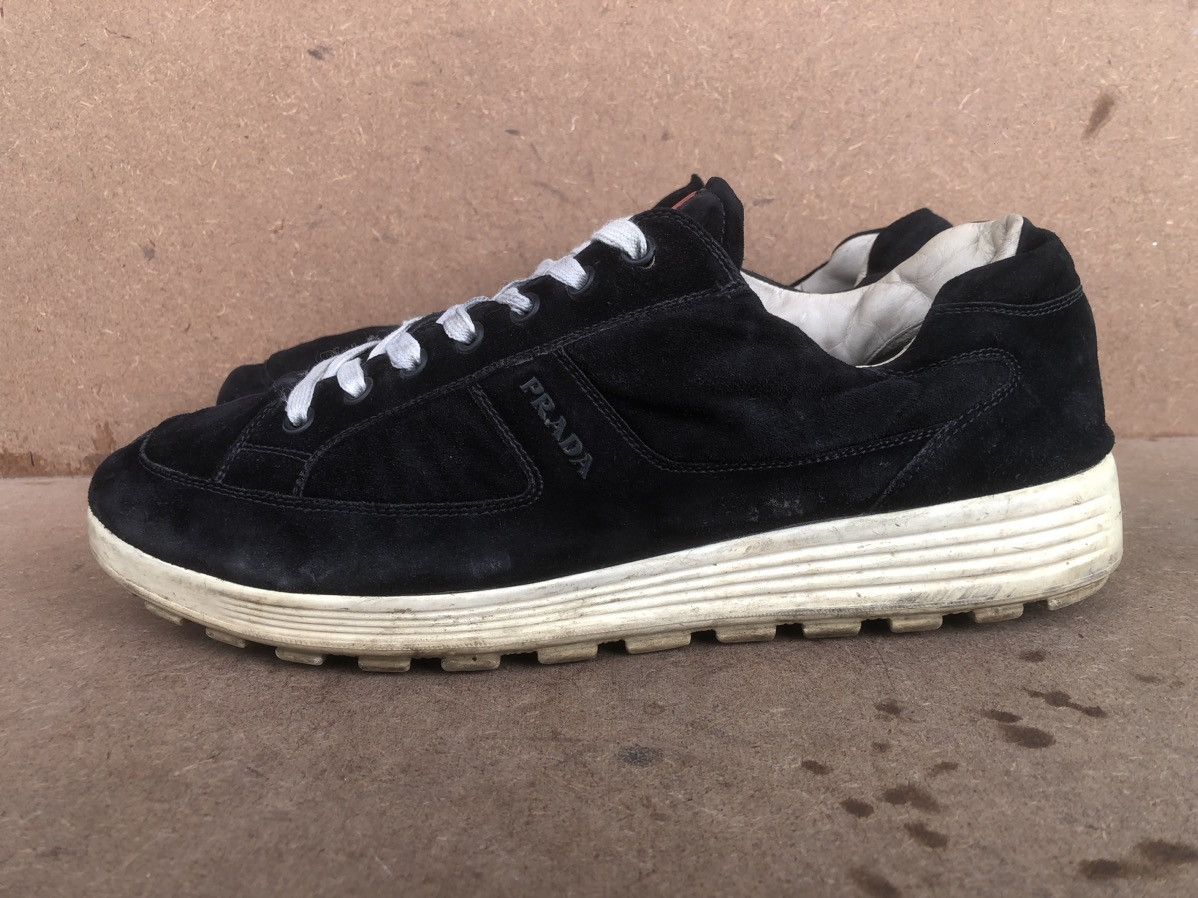Prada PRADA Black Suede Men’s sneakers Size 10 Size US 10 / EU 43 - 4 Thumbnail
