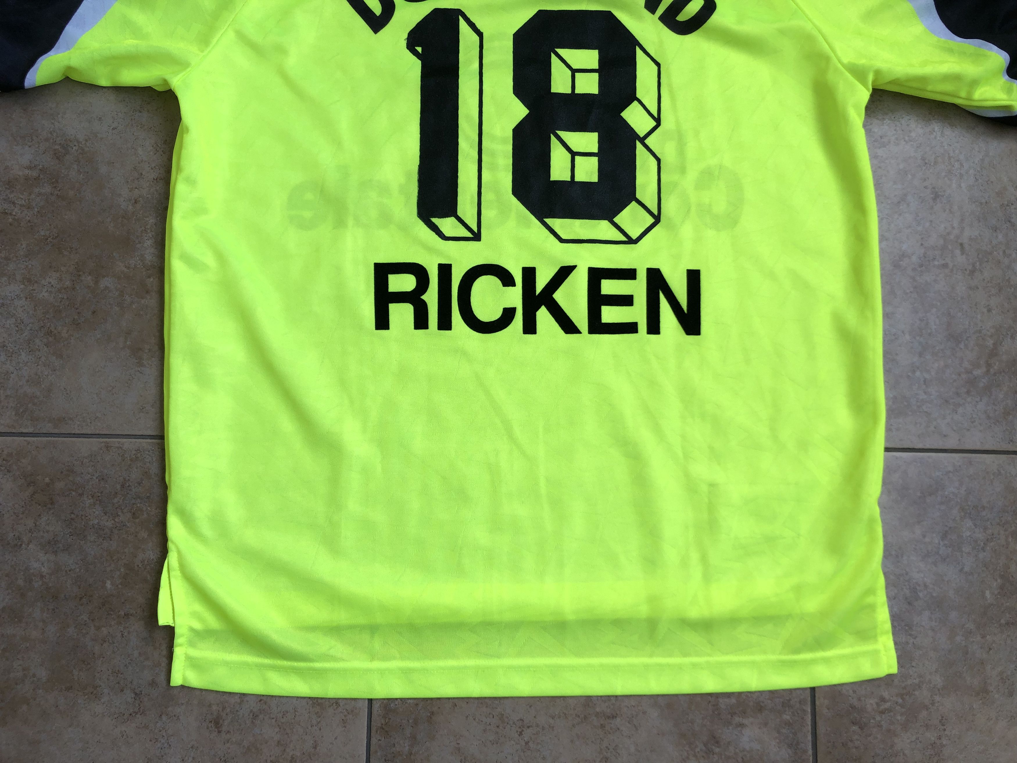 Nike Borussia Dortmund Home Football Shirt 1995-1996 #18 Ricken Size US L / EU 52-54 / 3 - 13 Thumbnail
