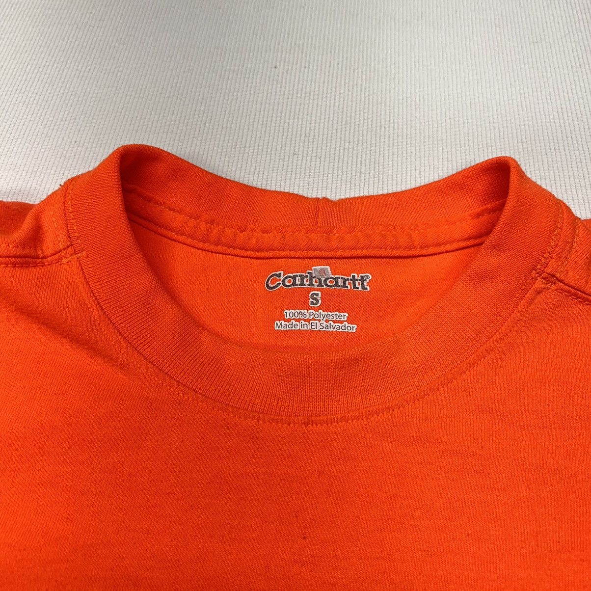 Carhartt Carhartt Tee Shirt Orange High Visibility Chest Pocket Logo Size US S / EU 44-46 / 1 - 5 Thumbnail