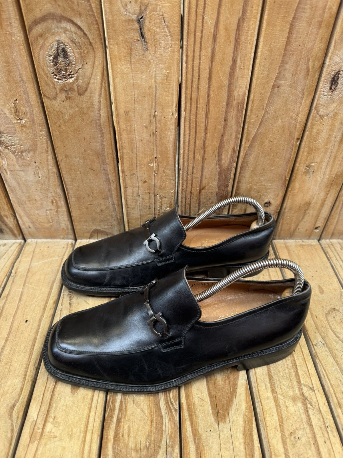 Salvatore Ferragamo Salvatore Ferragamo Black Men’s Leather Loafers Sz US 7.5 EE Size US 7.5 / EU 40-41 - 13 Thumbnail