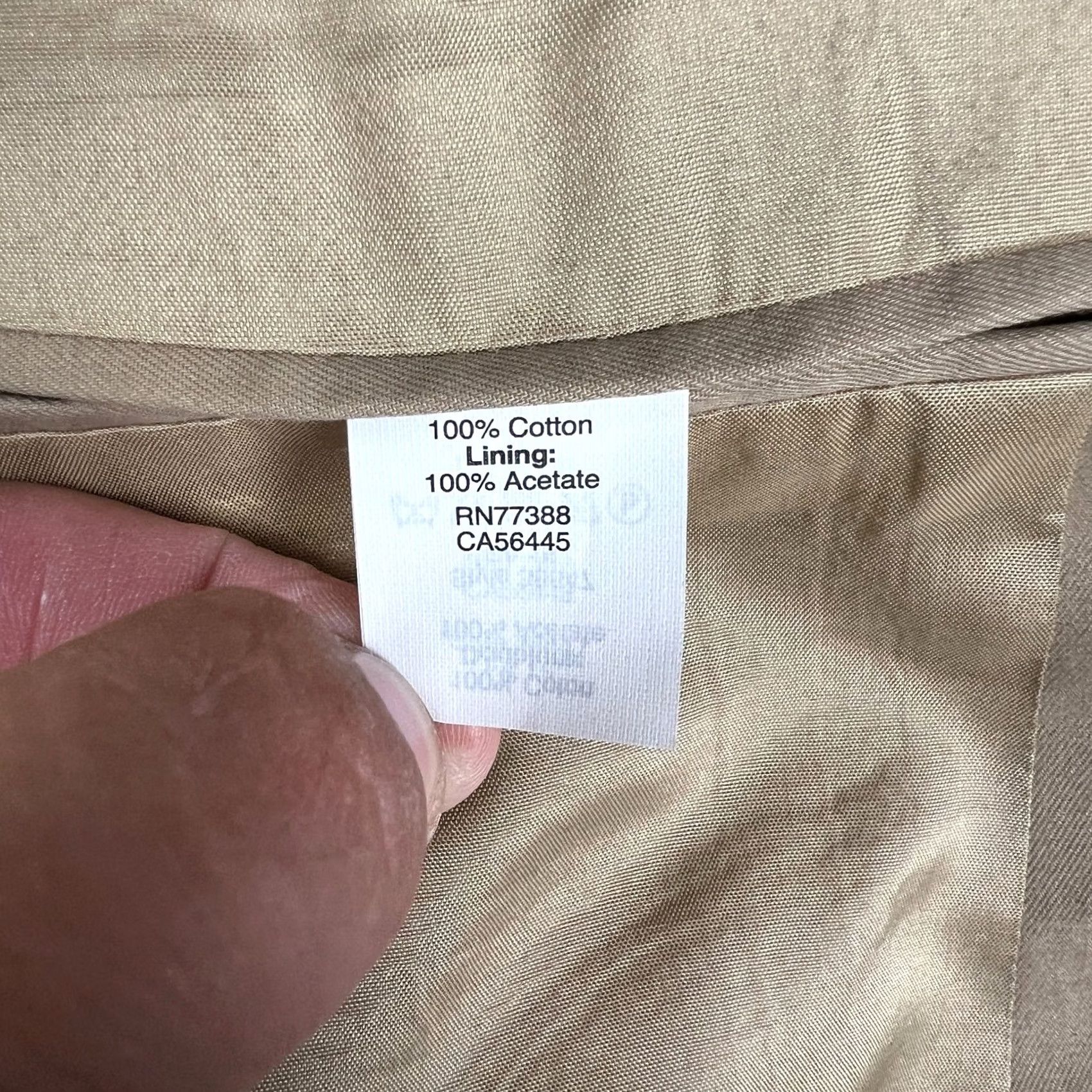 J.Crew J.CREW Thompson Cotton Sport Coat Blazer 40R Mens Beige Jacket Two Button Suit Blazer Mens Regular Notch Lapel Four-Button Inner Pockets Vintage: No Size 40R - 5 Thumbnail