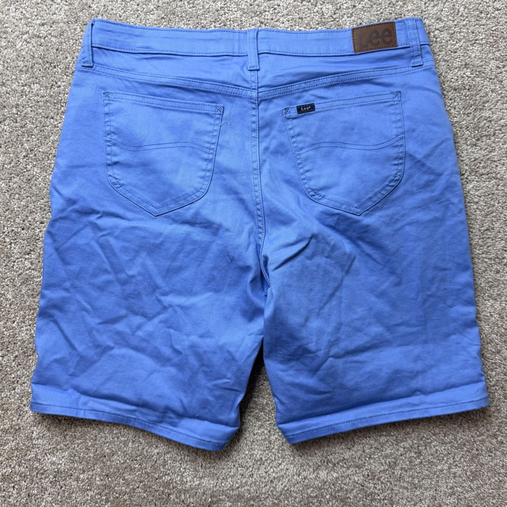 Lee Lee Womens 18 Blue Twill Bermuda Stretch Casual Summer Shorts Size 40" / US 18 - 7 Thumbnail