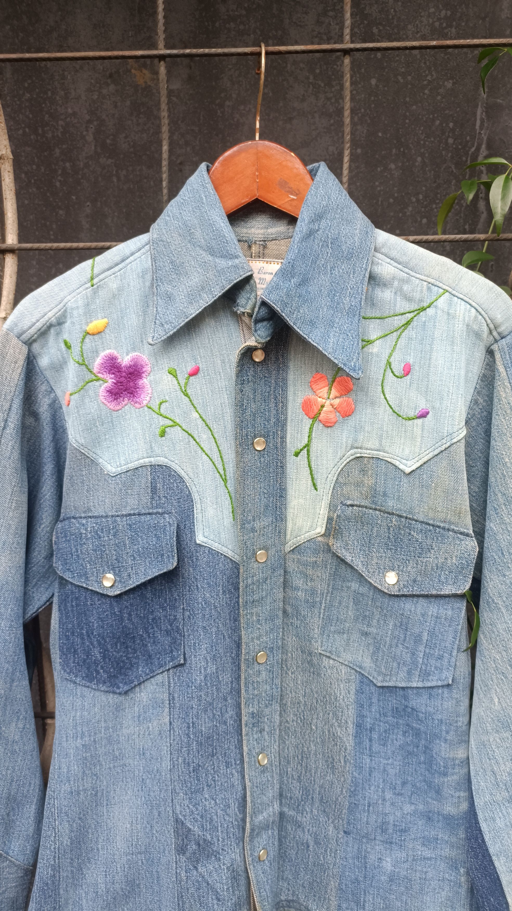 Vintage 70s-80s Denim Baron custom made western denim Size US L / EU 52-54 / 3 - 6 Thumbnail