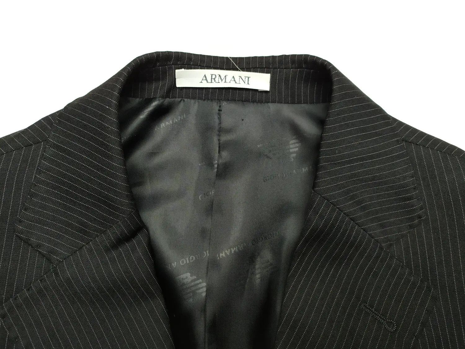 Armani × Giorgio Armani Armani Collezioni Striped classic Wool/Silk Blazer Size 50R - 4 Thumbnail