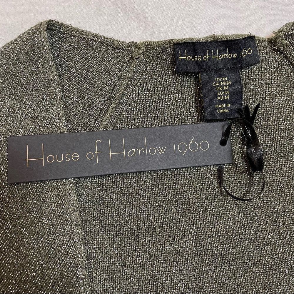 House of Harlow NWT New House of Harlow 1960 Sparkle Dark Green Viscose Swe Size M / US 6-8 / IT 42-44 - 7 Thumbnail