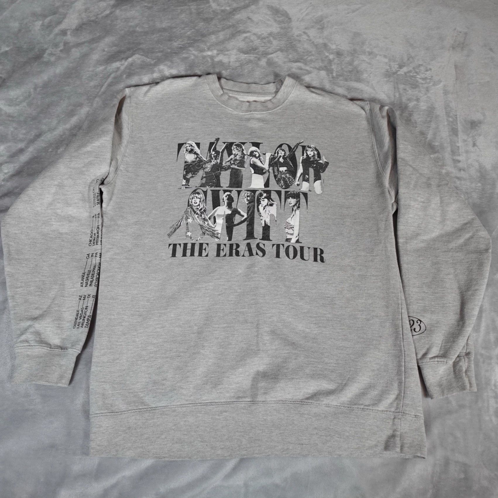 Vintage Taylor Swift The Eras Tour Crewneck Sweatshirt Mens XL Slim Fit Gray Size US XL / EU 56 / 4 - 2 Thumbnail