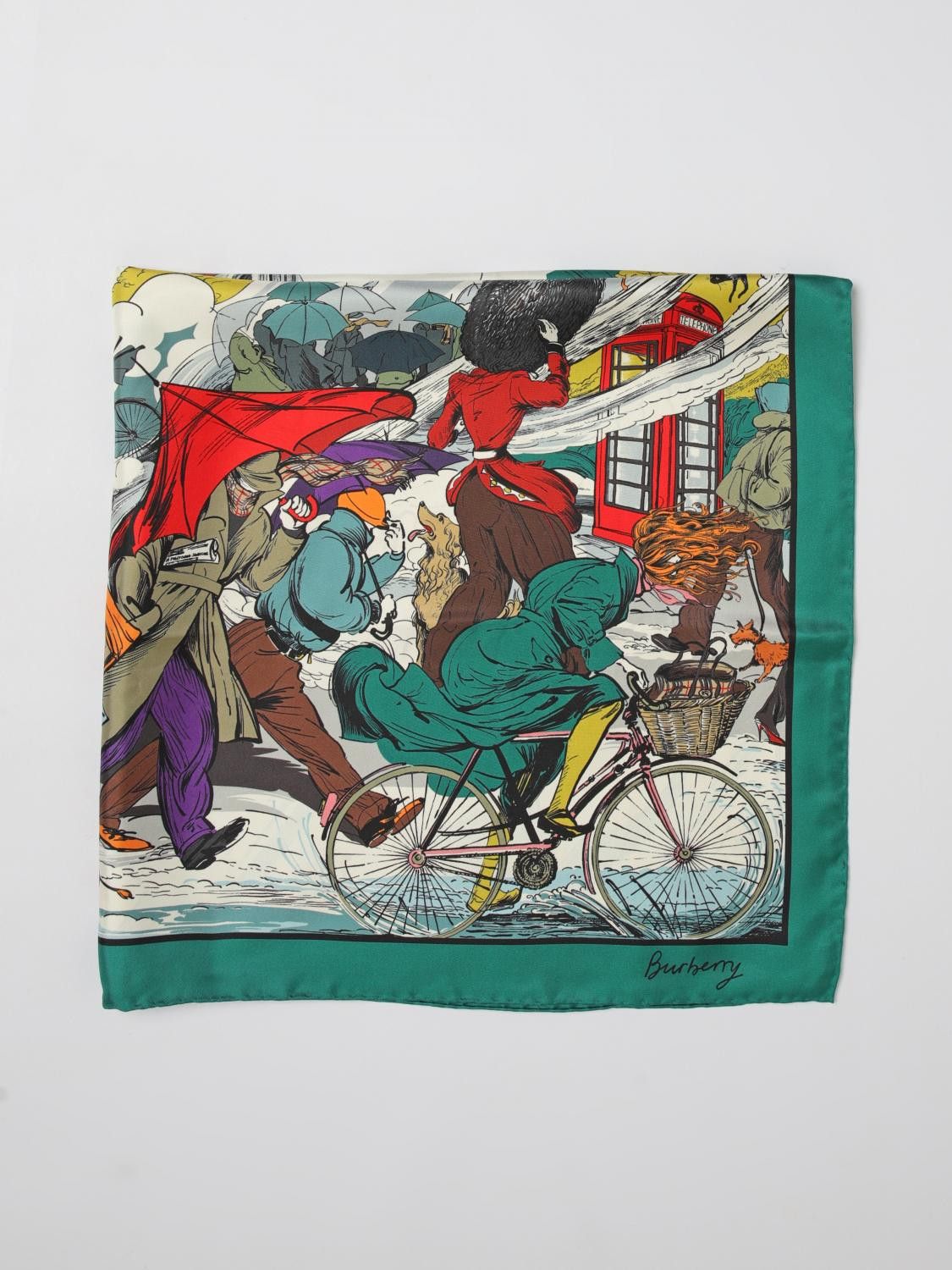 Burberry Neck Scarf Woman Green