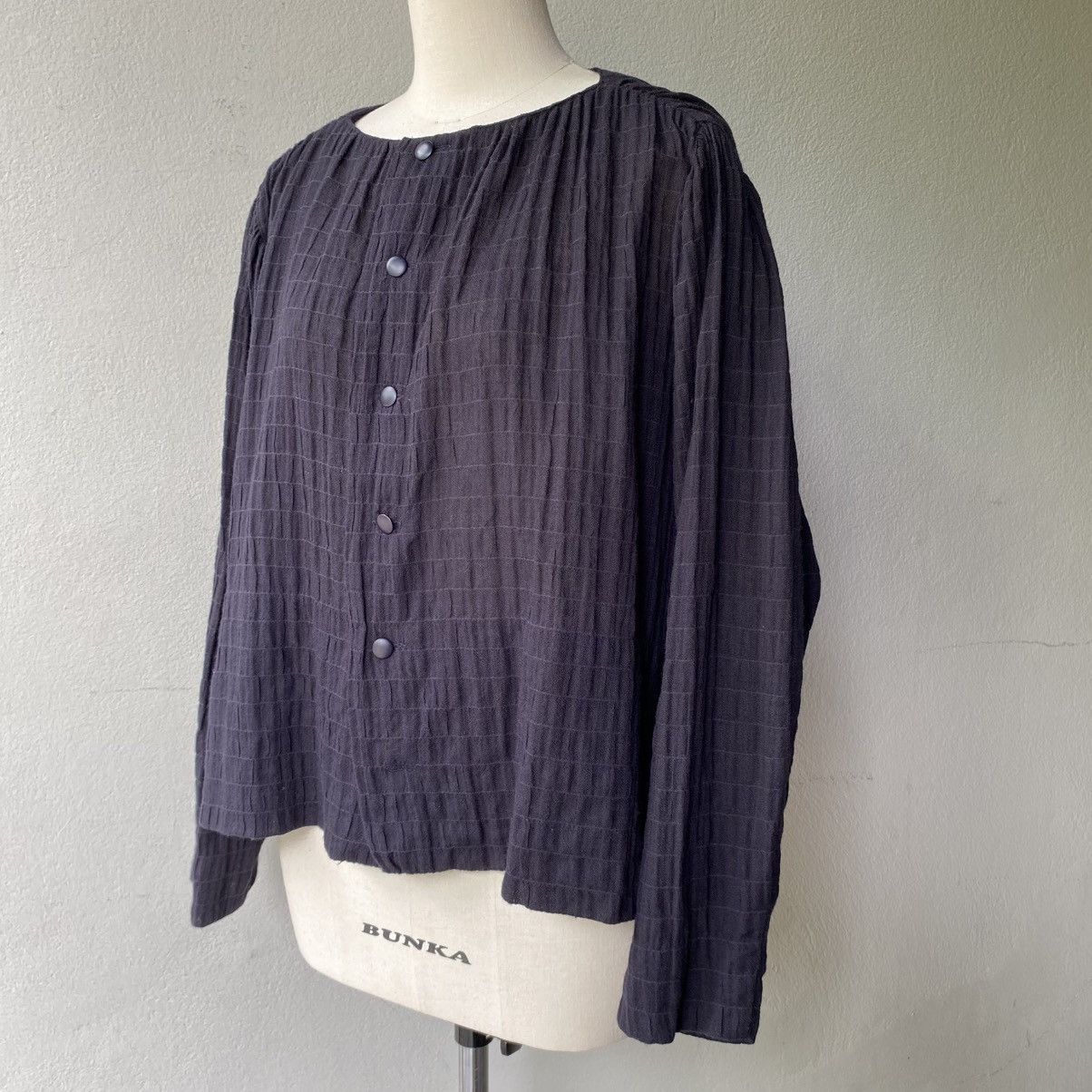 Dior Christian Dior Purple Ruched Button-Up Blouse Size M / US 6-8 / IT 42-44 - 14 Thumbnail