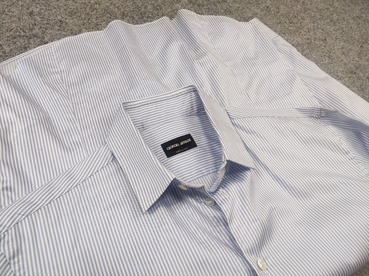 Giorgio Armani Giorgio Armani Design blue thin stripes Long sleeve shirt Size US M / EU 48-50 / 2 - 12 Thumbnail