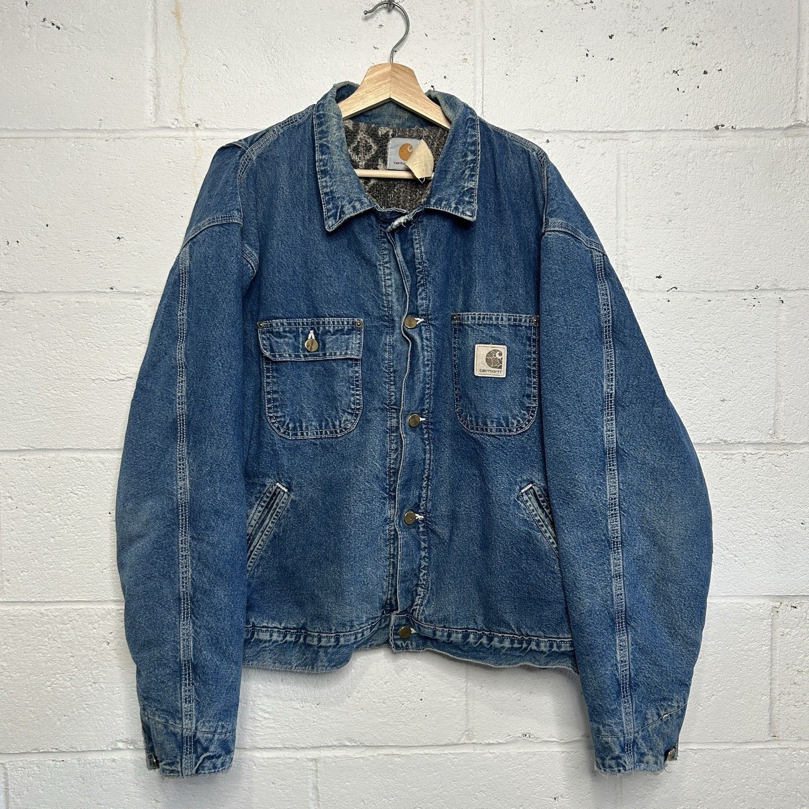 Carhartt × Vintage Denim Chore Coat Carhartt SCB108 | Grailed