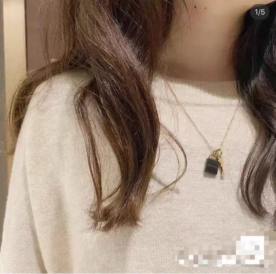 Hermes Hermès Horn Lock Key Necklace 50cm Excellent AE270 Size ONE SIZE - 6 Thumbnail