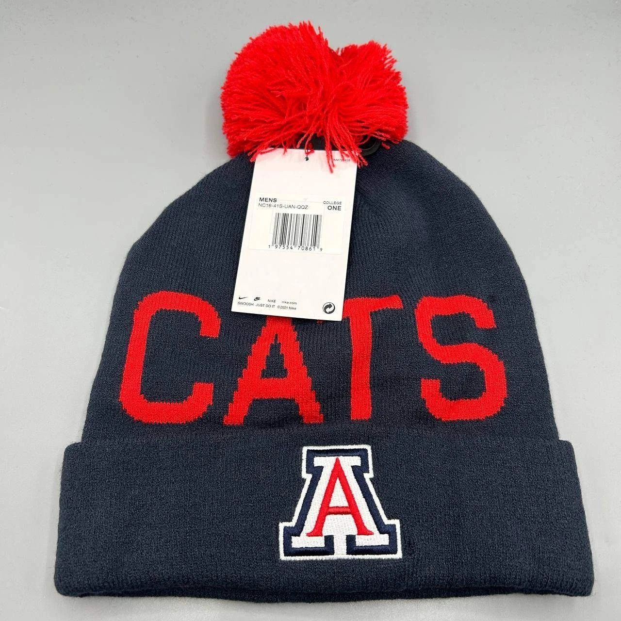 Nike Arizona Wildcats x Nike Hat Men Cuffed Beanie Pom Pom Cap Size ONE SIZE - 1 Thumbnail