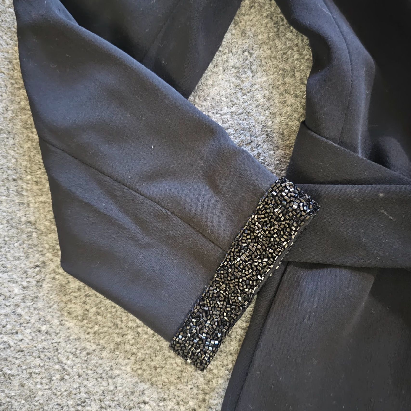 Vintage Lafayette 148 Jacket Womens 10 Black Wool Open Belted Long Sleeve Career Classic Menus sharp? Size L / US 10 / IT 46 - 4 Thumbnail