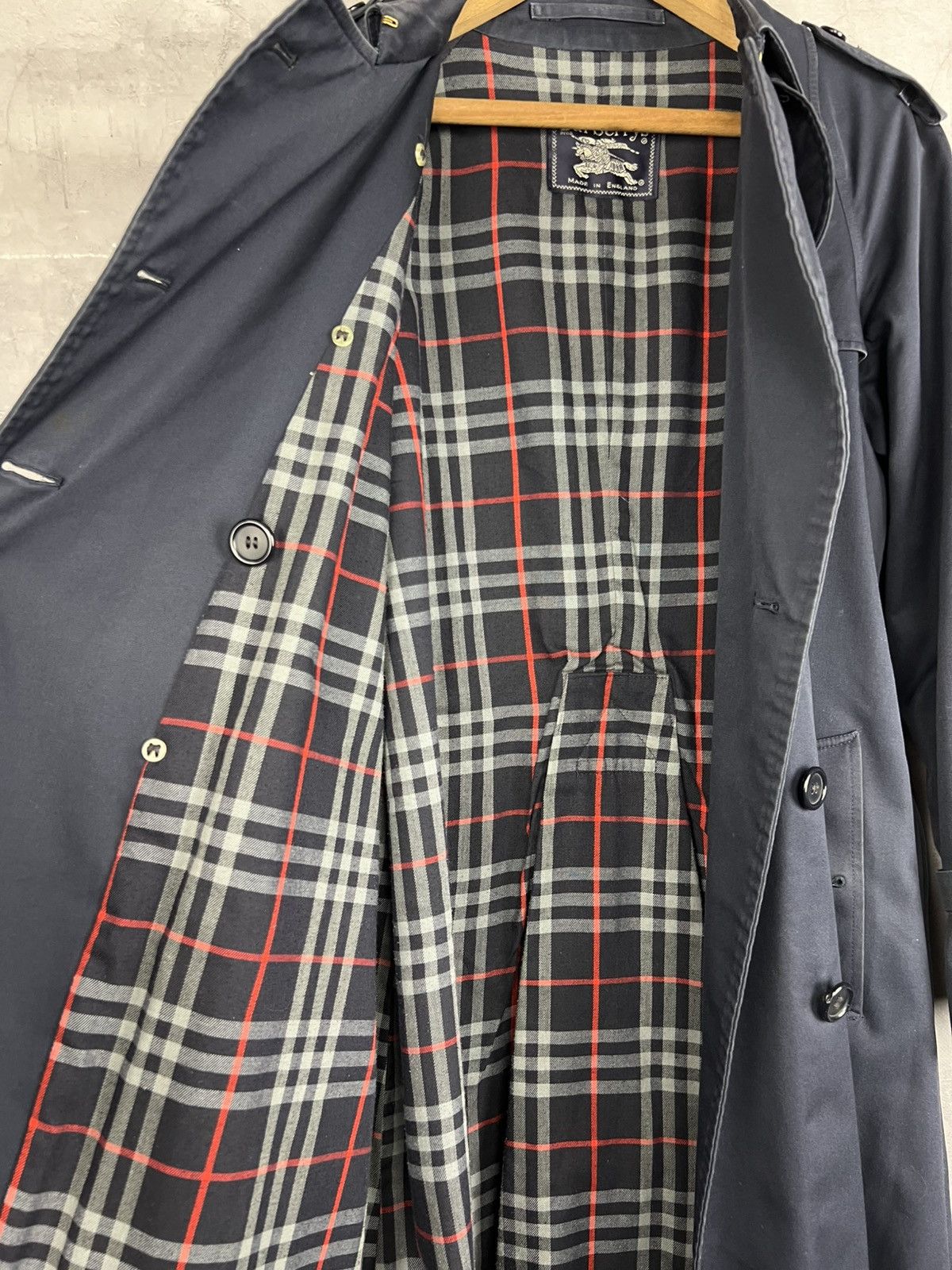 Burberry Vintage Burberrys Nova Check Double Breasted Trench Coat 10 Size M / US 6-8 / IT 42-44 - 8 Thumbnail