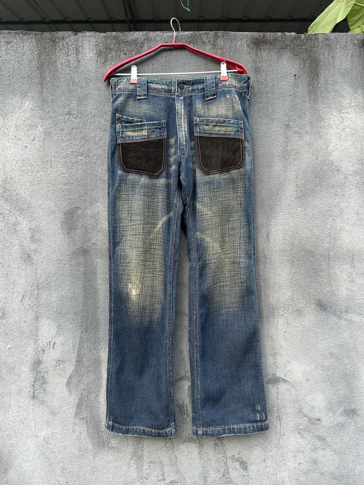 Vintage 👹Vintage Sonreir Bush Flare Jeans Size US 30 / EU 46 - 2 Thumbnail