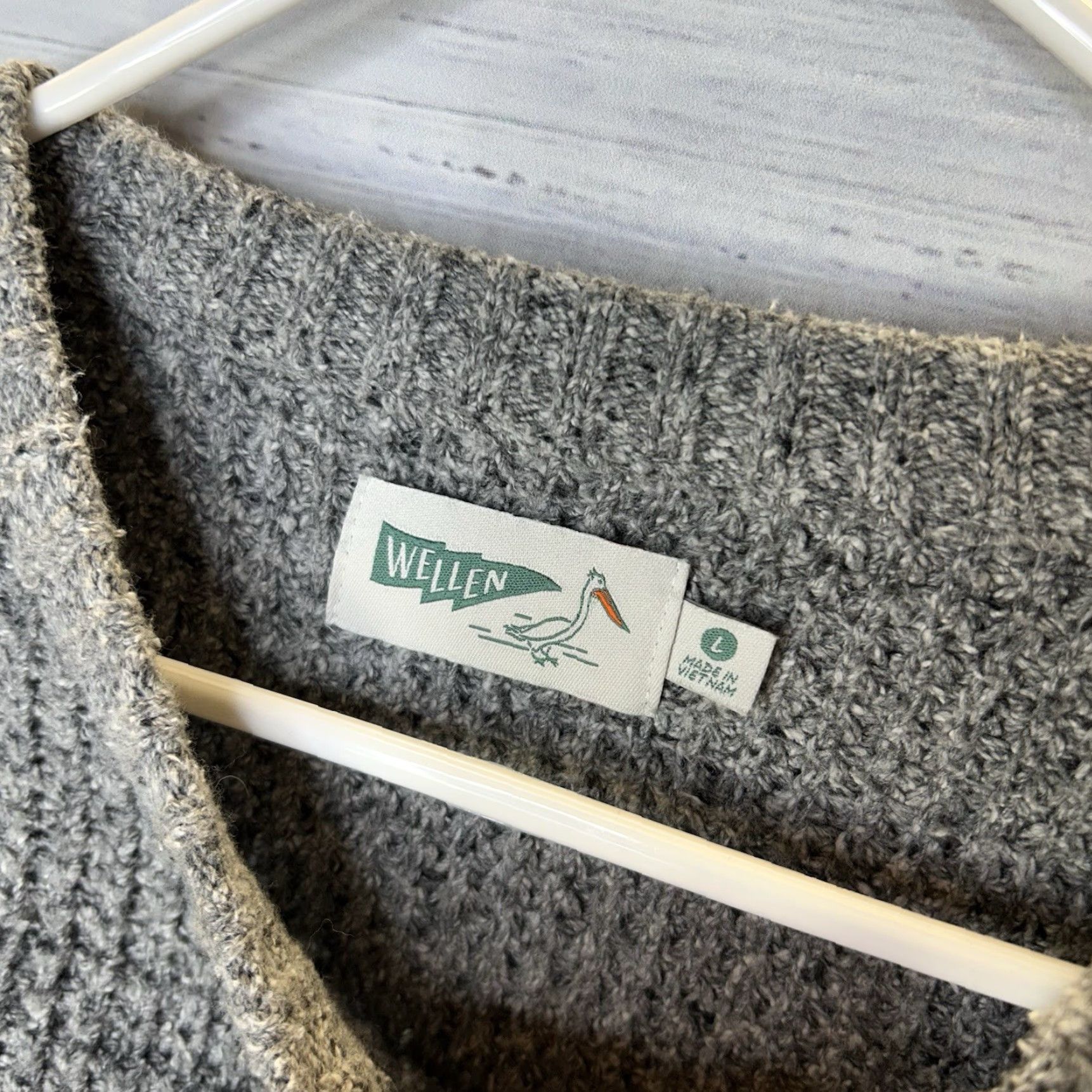 Vintage Wellen Cotton Blend Headlands Crewneck Pullover Knit Sweater Gray Men’s Large Size US L / EU 52-54 / 3 - 5 Thumbnail