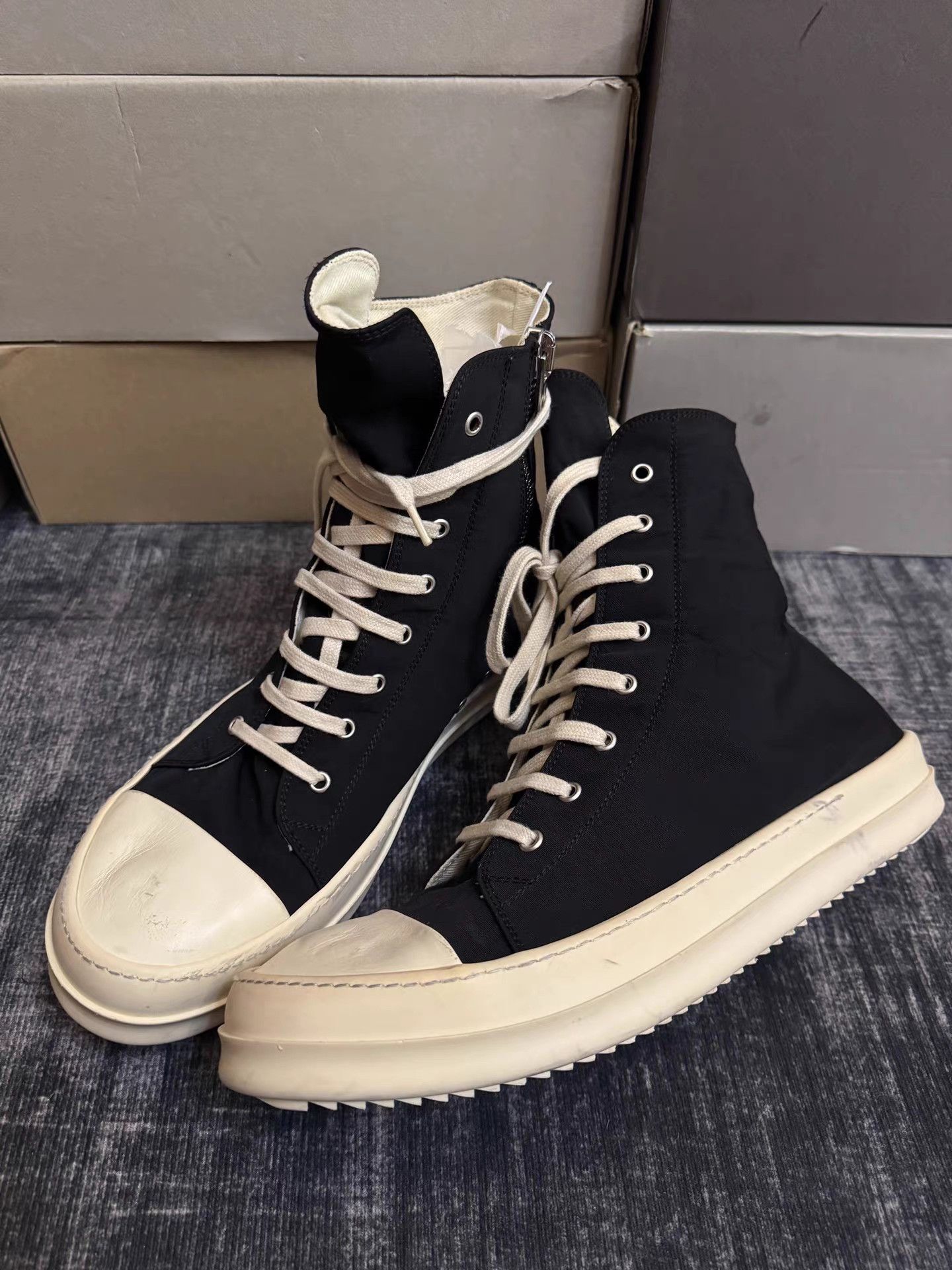 Rick Owens Rick Owens DRKSHDW Satin High Top Size US 12 / EU 45 - 1 Thumbnail