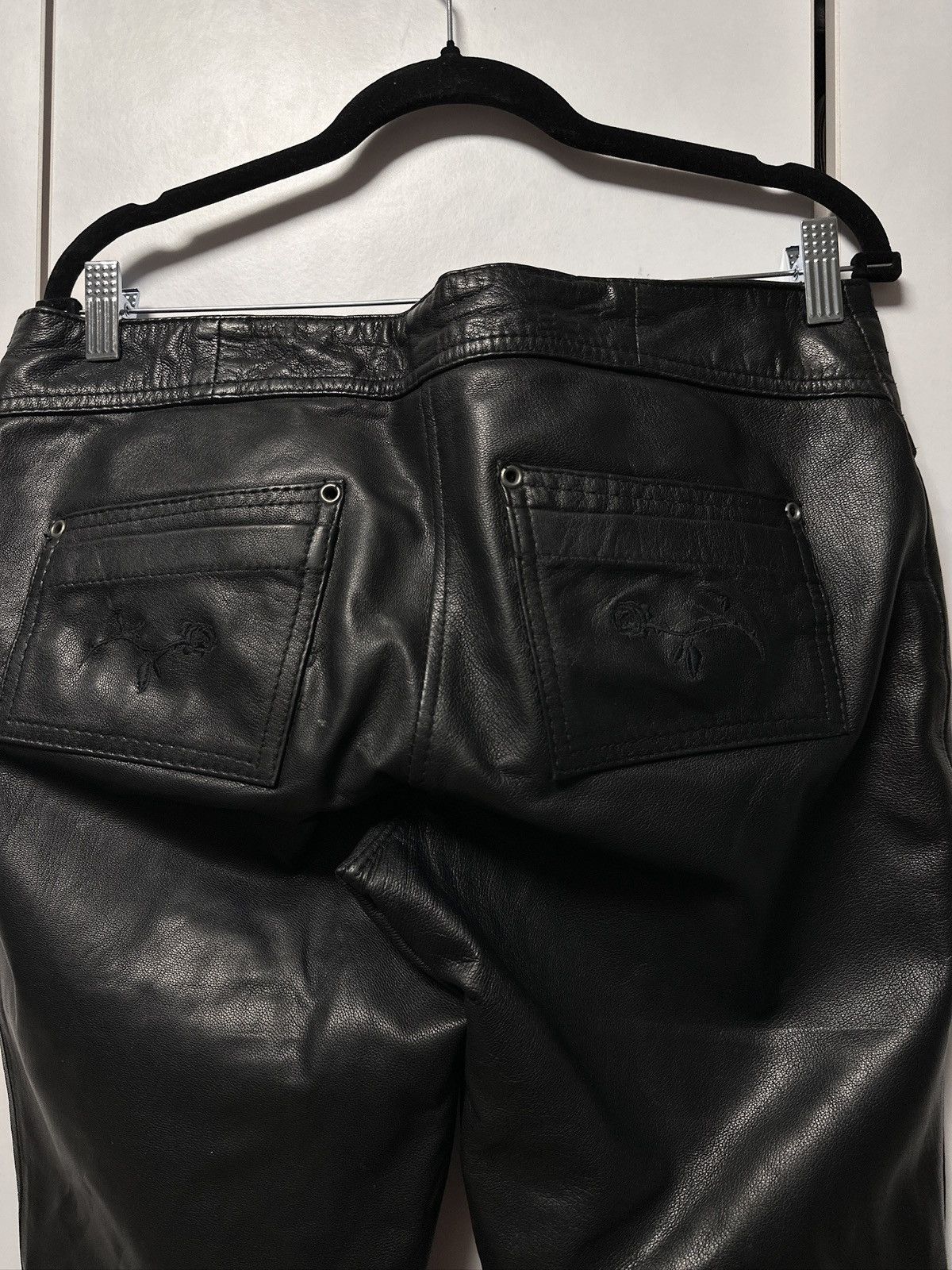 Other Leather pants with embroidery for women size M motorcycle Size 27" / US 4 / IT 40 - 9 Thumbnail