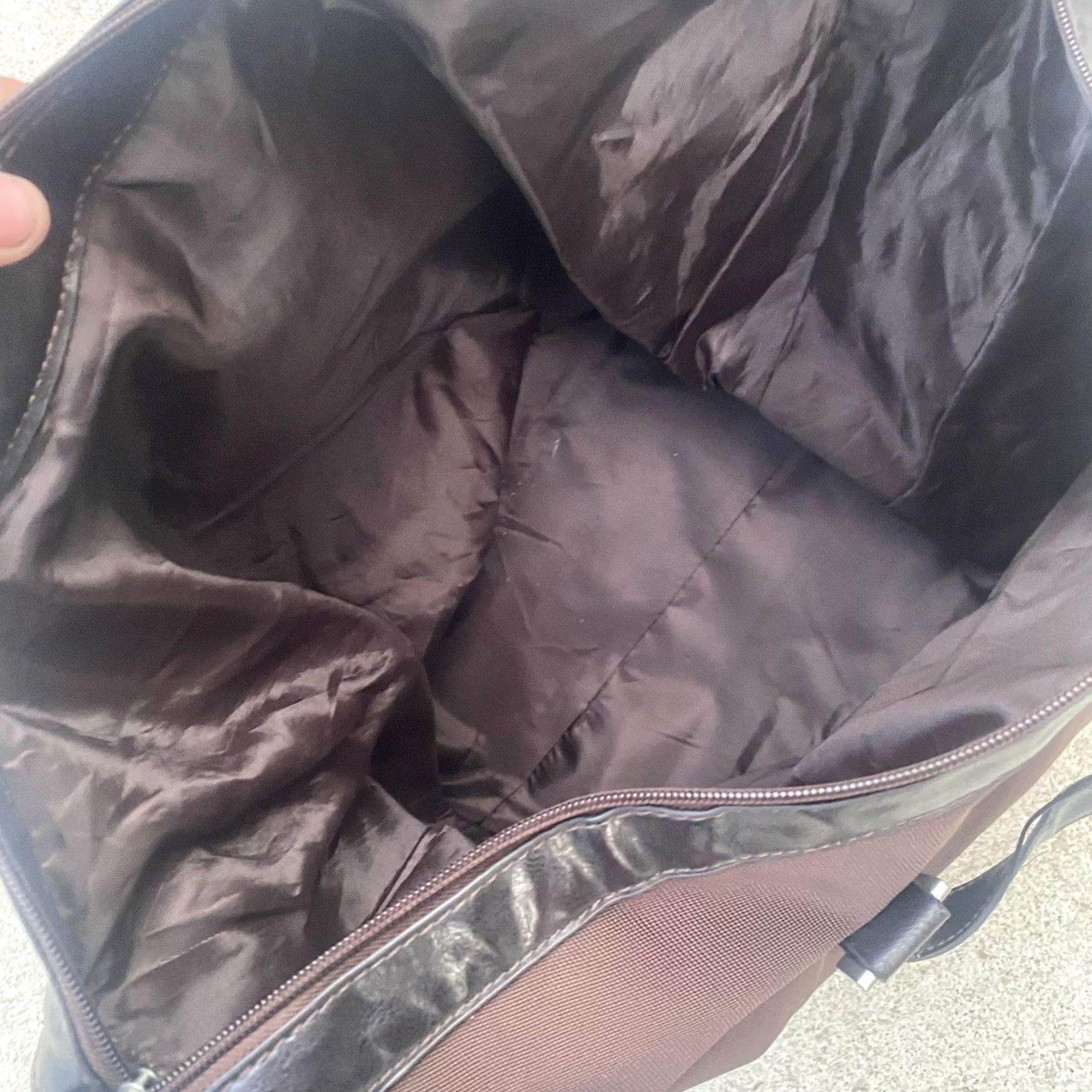 Giorgio Armani VINTAGE Giorgio Armani Travel Tote Bag Large Brown Canvas & Leather Trim Large Size ONE SIZE - 4 Thumbnail