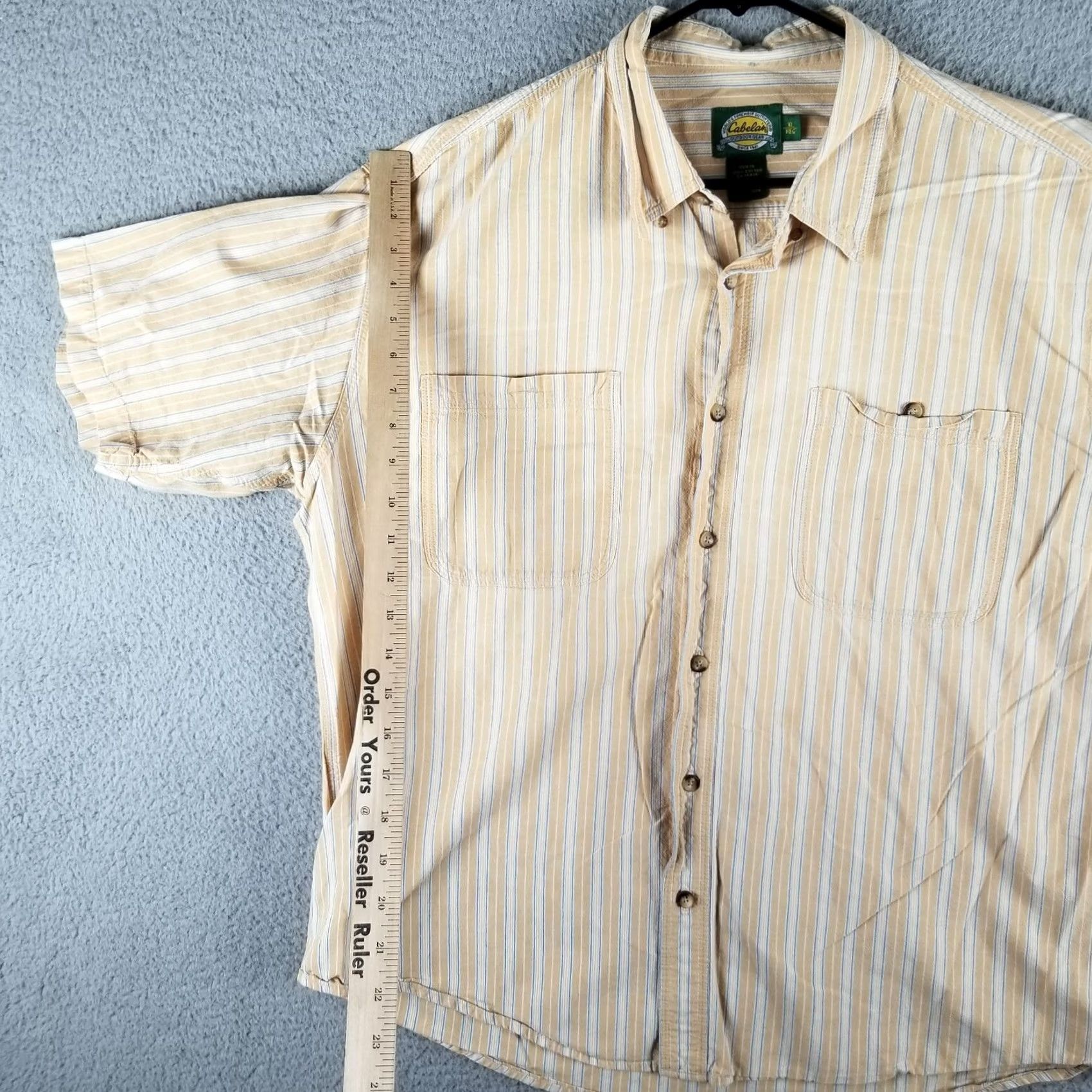 Vintage Cabela's Shirt Men XL Extra Large Pocket Button Chambray Cotton Outdoor Orange Casual Front Pocket Button-Up Shirt XL Mens Size US XL / EU 56 / 4 - 3 Thumbnail