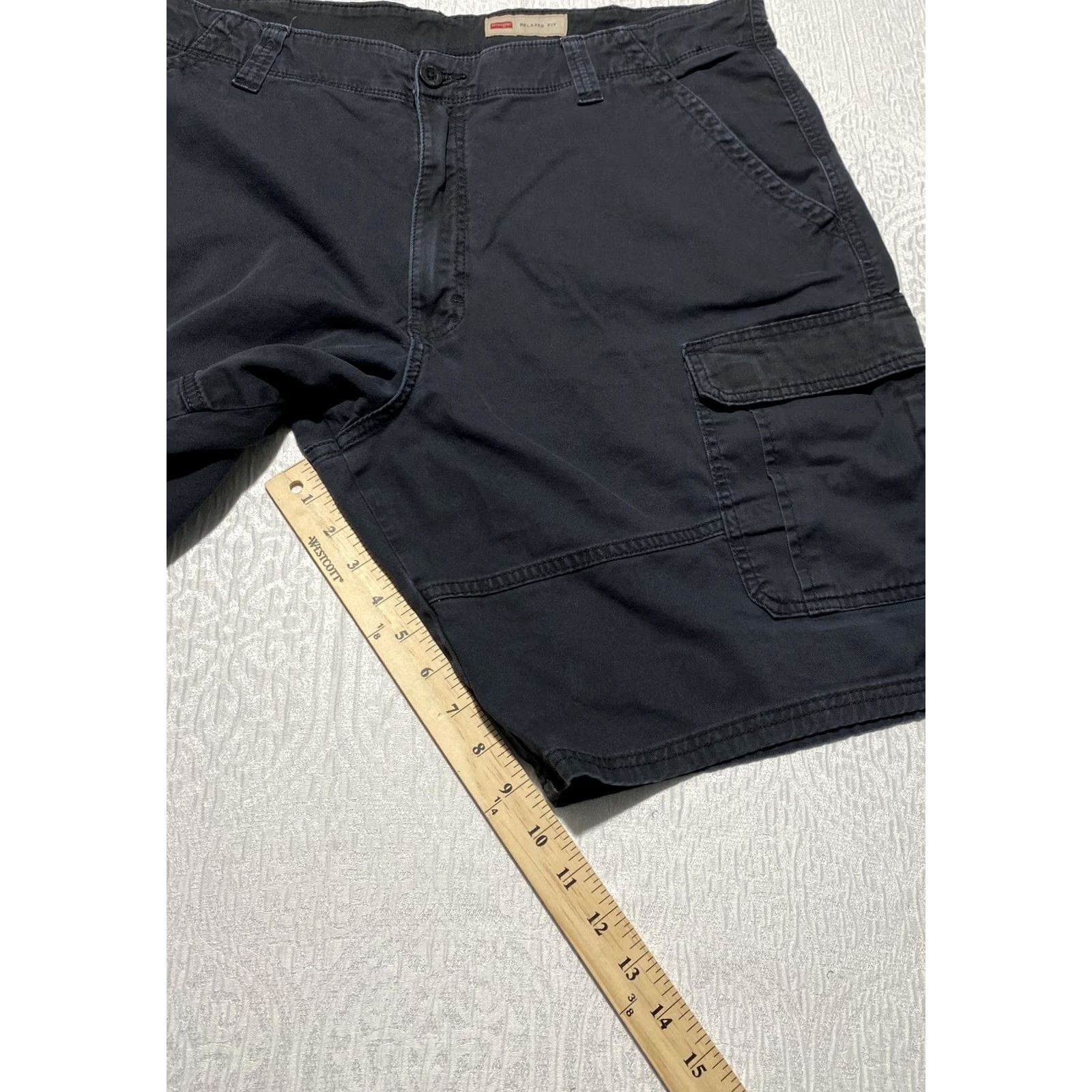 Wrangler Wrangler Shorts Mens 40 Black Relaxed Fit Cargo Canvas Pockets Cotton Casual Size US 40 / EU 56 - 5 Thumbnail