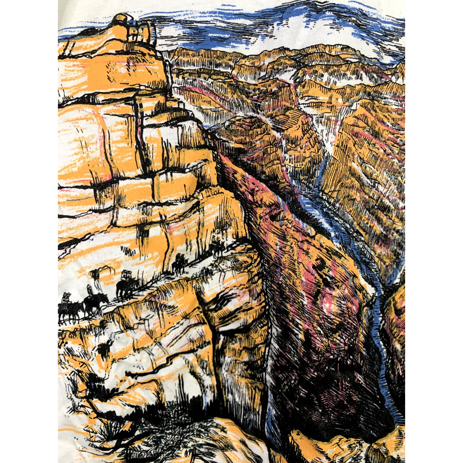 Jerzees Vintage Test Print Shirt Grand Canyon Arizona White M Tee Size US M / EU 48-50 / 2 - 4 Thumbnail