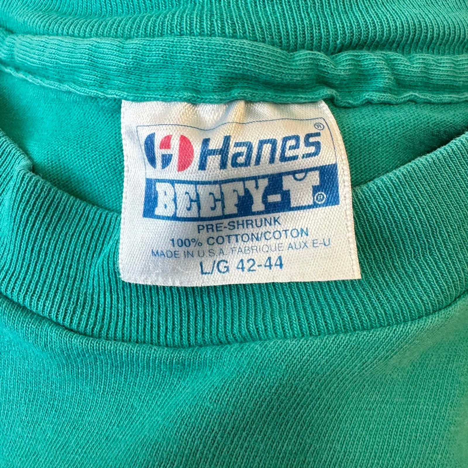 Hanes × Vintage 90s Blue/Teal embroidered Cape May NJ single stitch T-shirt Size US L / EU 52-54 / 3 - 2 Thumbnail