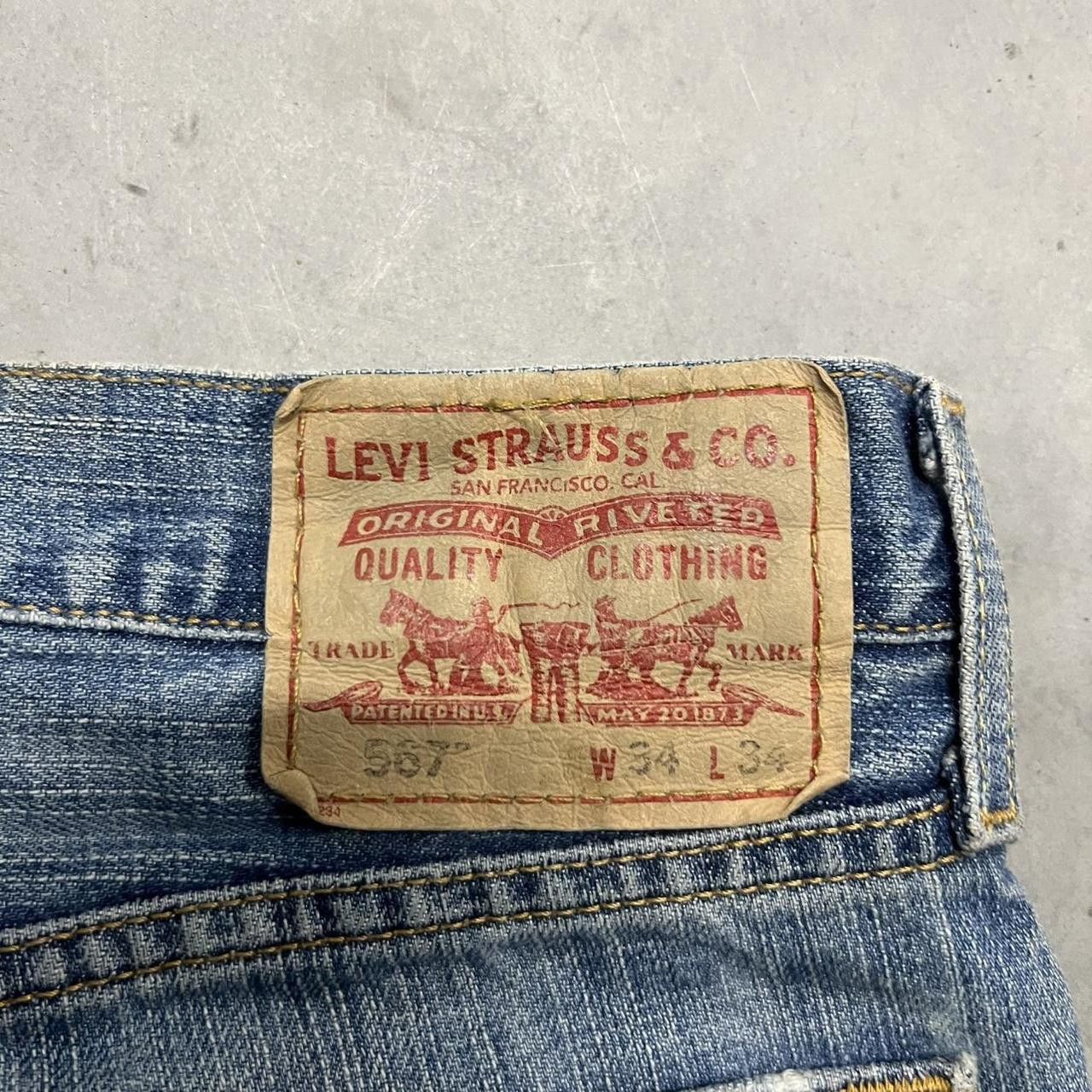 Levi's × Vintage Vintage Y2K Super Baggy Levis tall Skater style Denim Jeans! Size US 34 / EU 50 - 8 Thumbnail