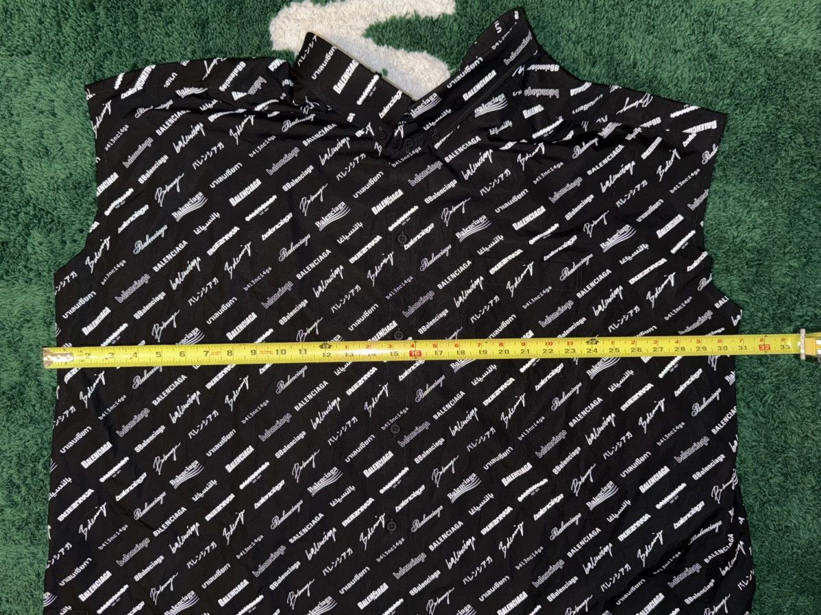 Balenciaga BALENCIAGA Logo-Print Poplin Midi Dress Sz.L Size L / US 10 / IT 46 - 10 Thumbnail