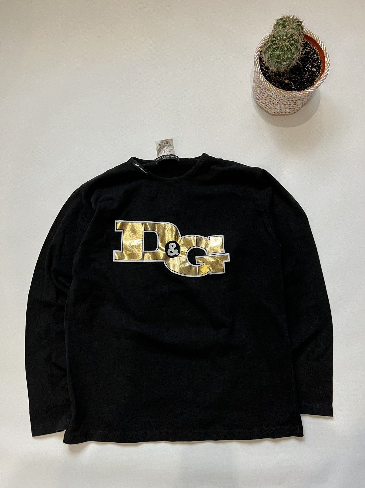 Dolce & Gabbana Vintage Dolce Gabbana D&G Black Sweatshirt Avant Garde Size US S / EU 44-46 / 1 - 1 Thumbnail