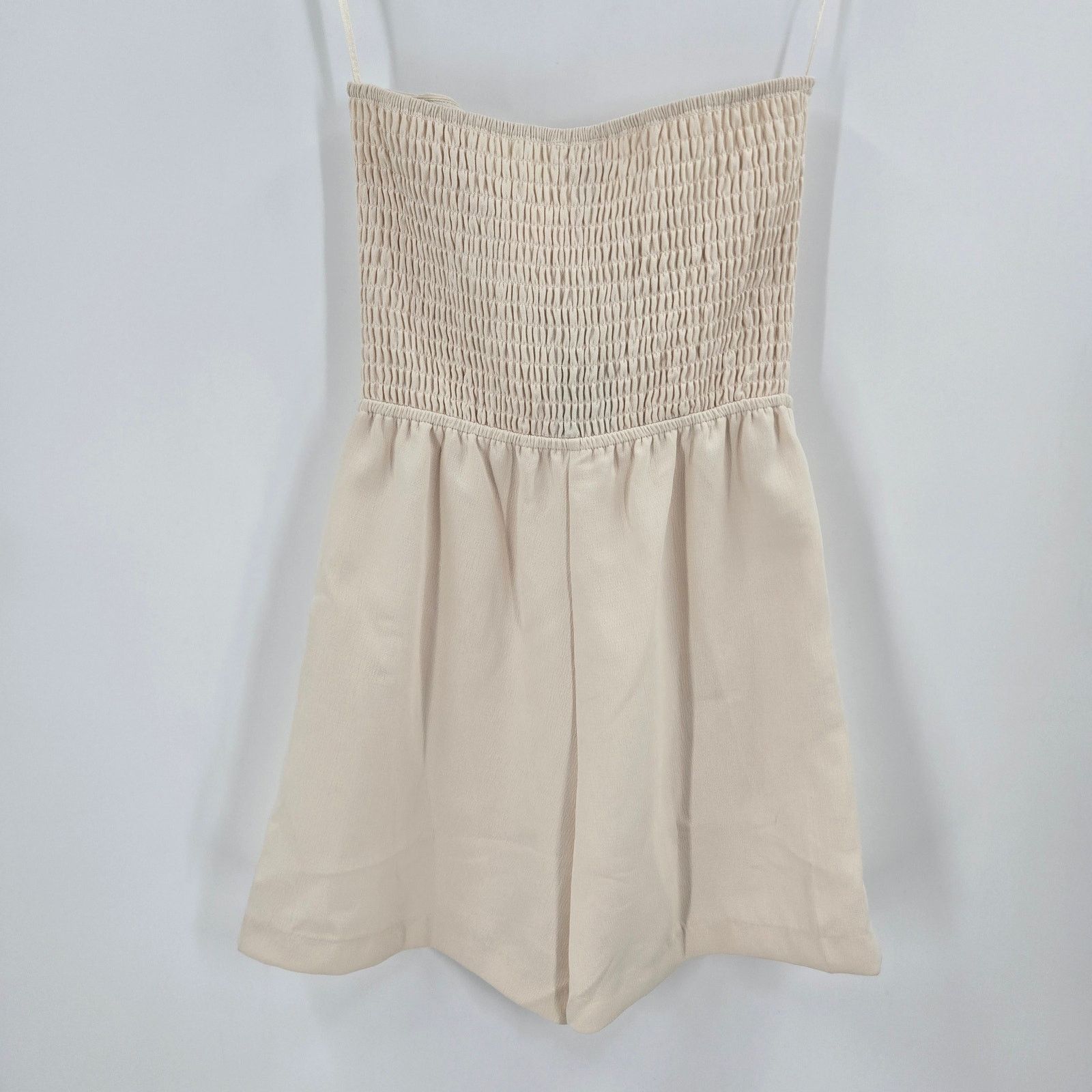 Other NWT Song of Style Strapless Smocked Romper Cream Size S Size 27" / US 4 / IT 40 - 7 Thumbnail