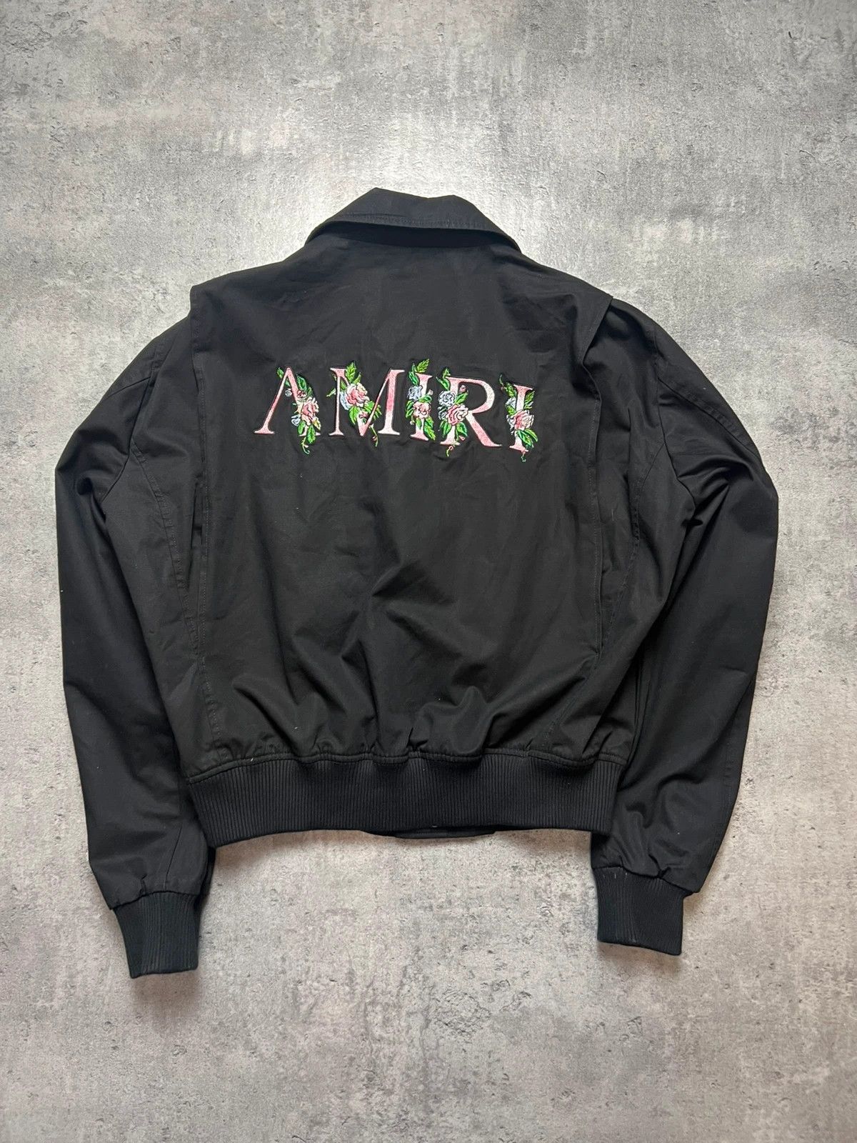 Amiri Amiri Floral logo black ZIP Bomber luxury Size US S / EU 44-46 / 1 - 1 Thumbnail