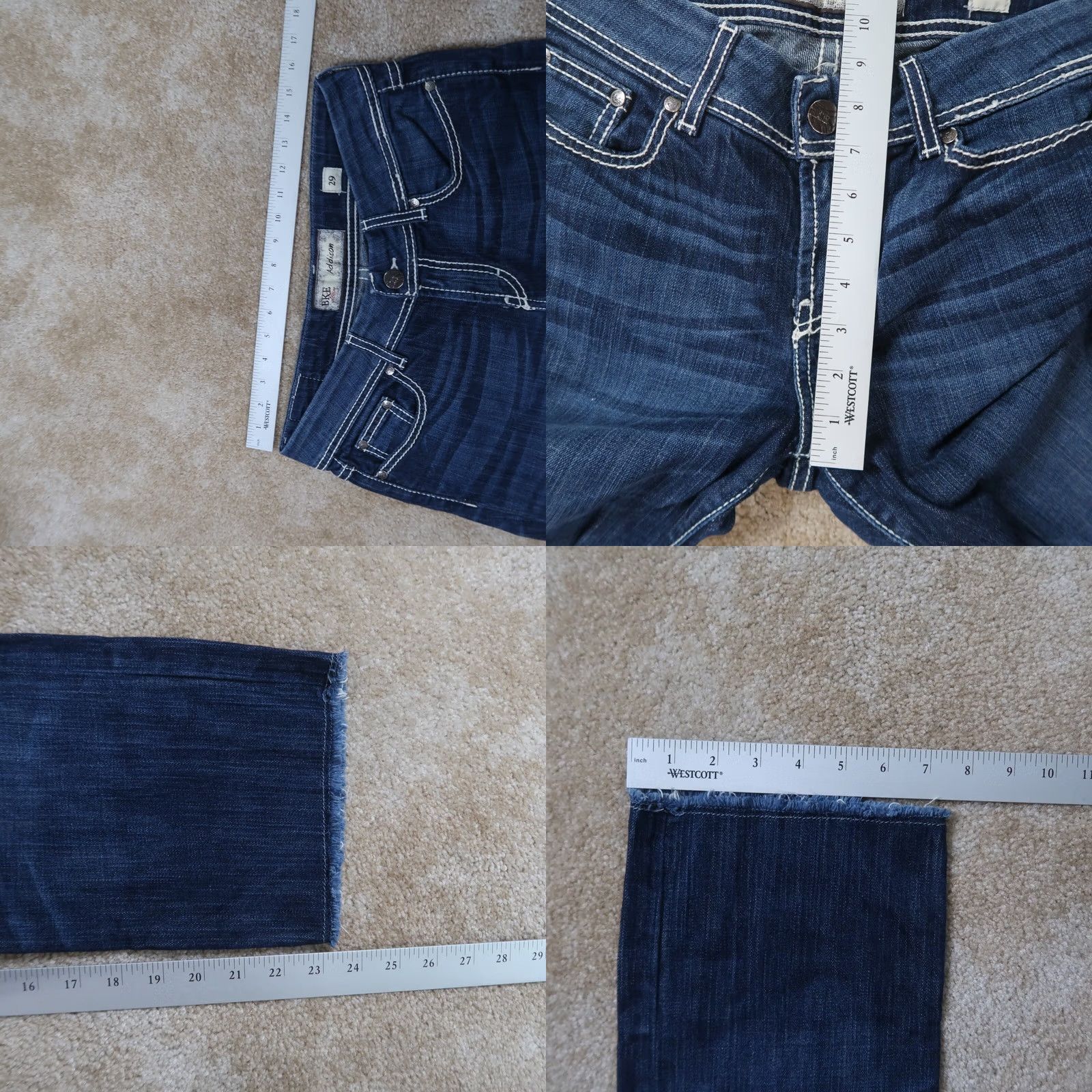 Vintage BKE Buckle Women's Capri Jeans 29 Blue Denim Slimming Stretch 5-Pocket Regular Rise Low Inseam 23 Size 29" - 8 Thumbnail