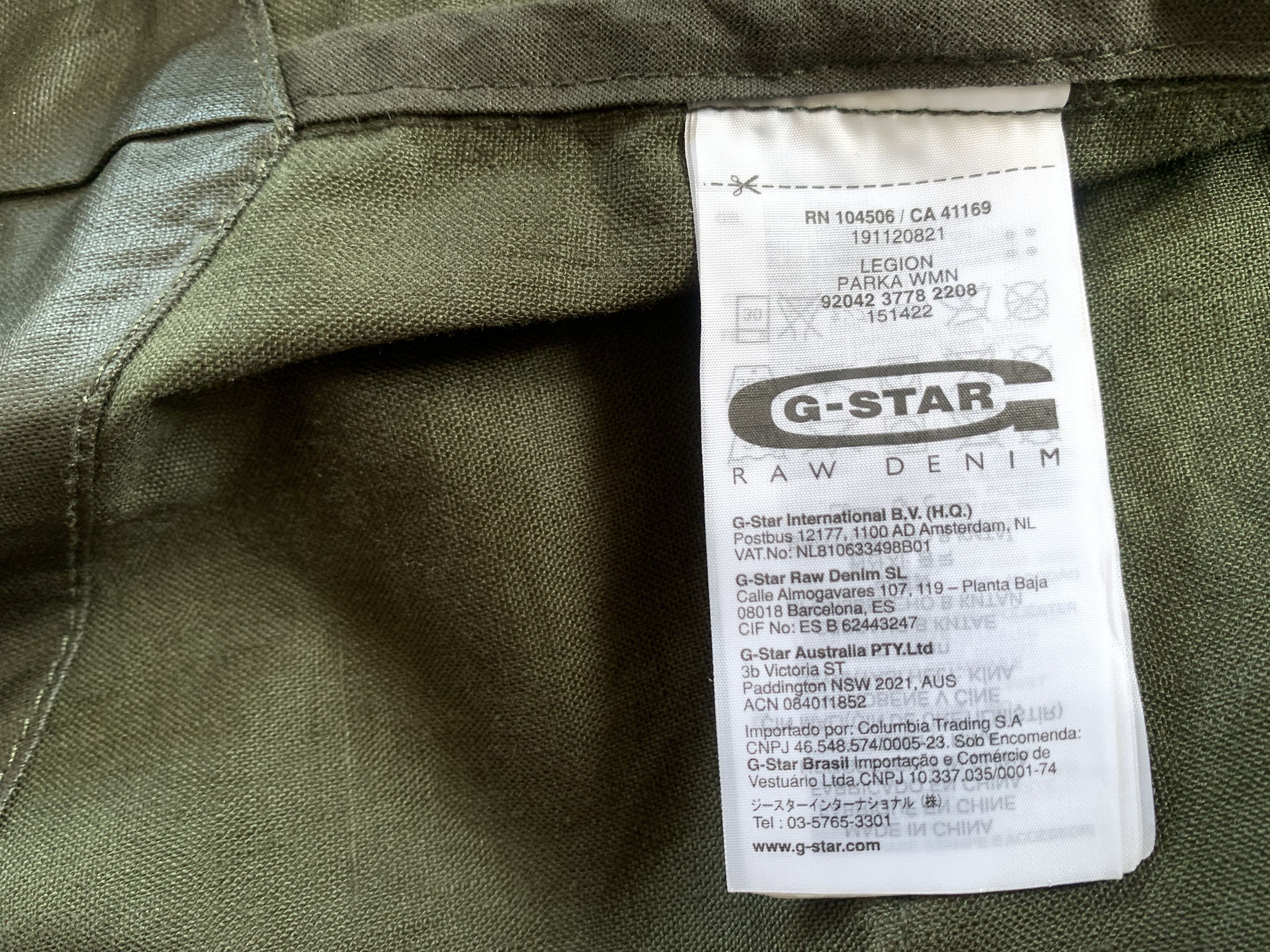 G-Star Womens G Star Raw Legion Parka Khaki Wax Trench Coat Size XS / US 0-2 / IT 36-38 - 8 Thumbnail