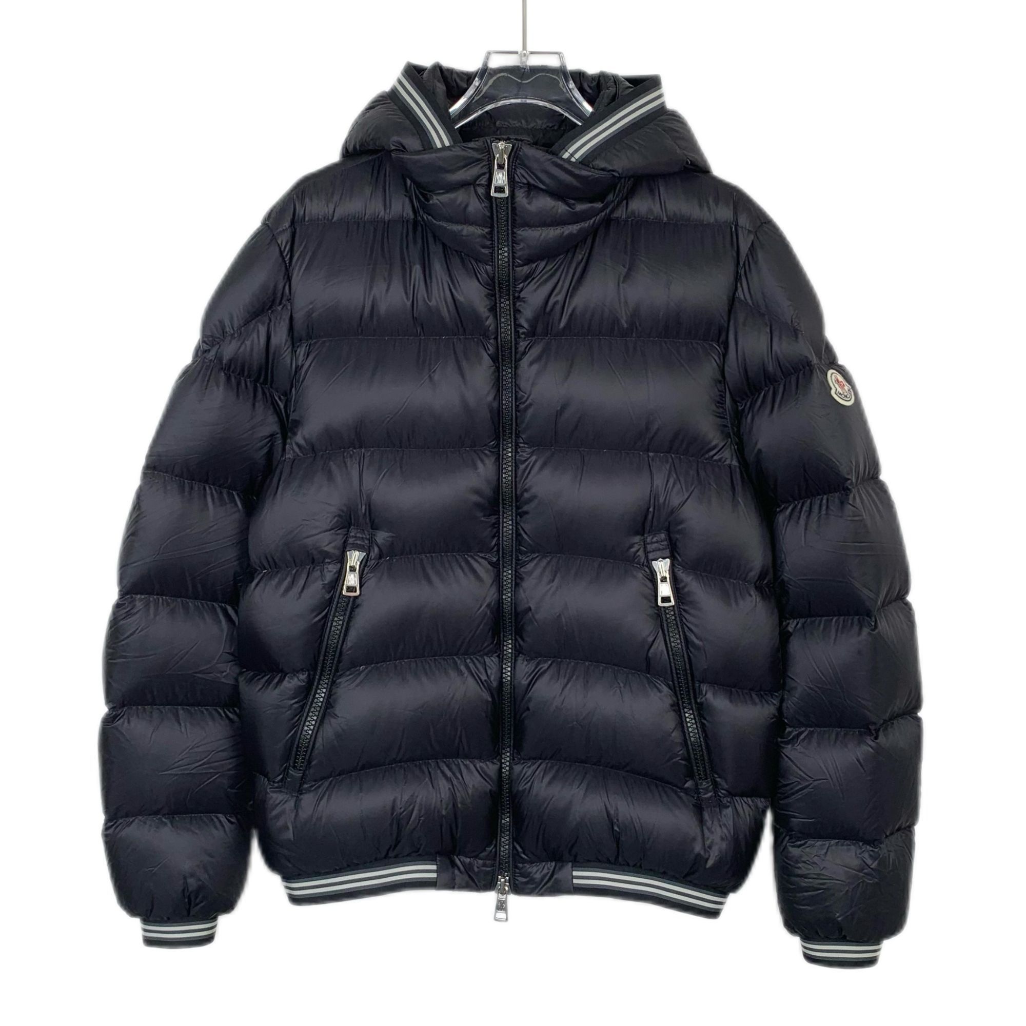 Moncler Moncler Jeanbart Navy Hooded Down Jacket with Logo (Size S) Size US S / EU 44-46 / 1 - 1 Thumbnail