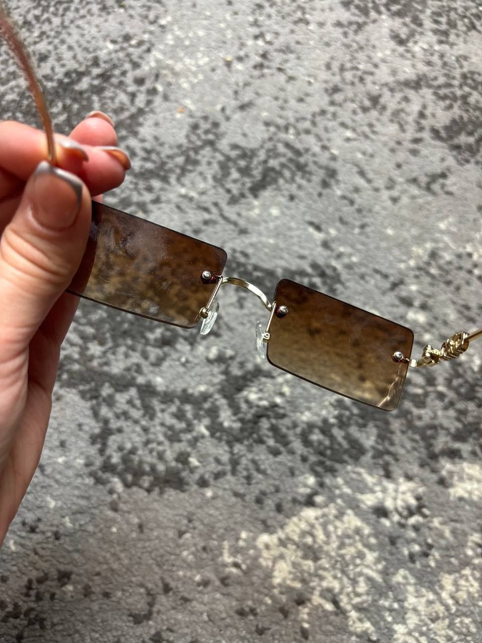 Designer × Japanese Brand × Vintage Vintage y2k chrome style brown sunglasses Size ONE SIZE - 2 Thumbnail