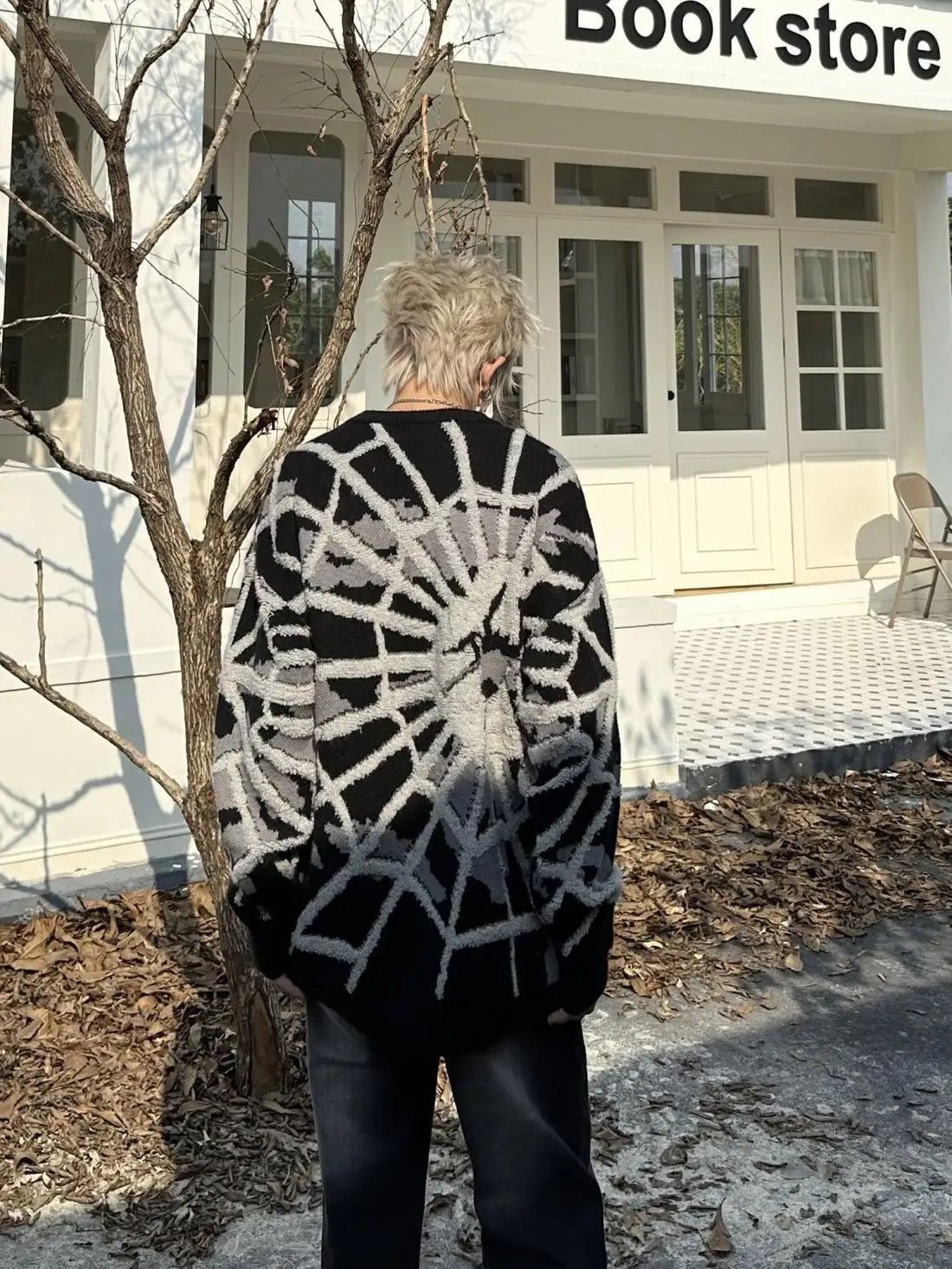 Other Spider Web Sweater Pullover y2k Size US L / EU 52-54 / 3 - 3 Thumbnail