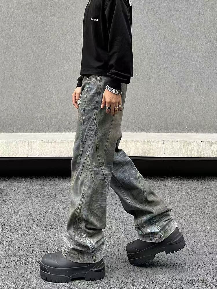 Japanese Brand × Jean High Street Washed and Aged Dirty Dyed Jeans Size US 30 / EU 46 - 9 Thumbnail