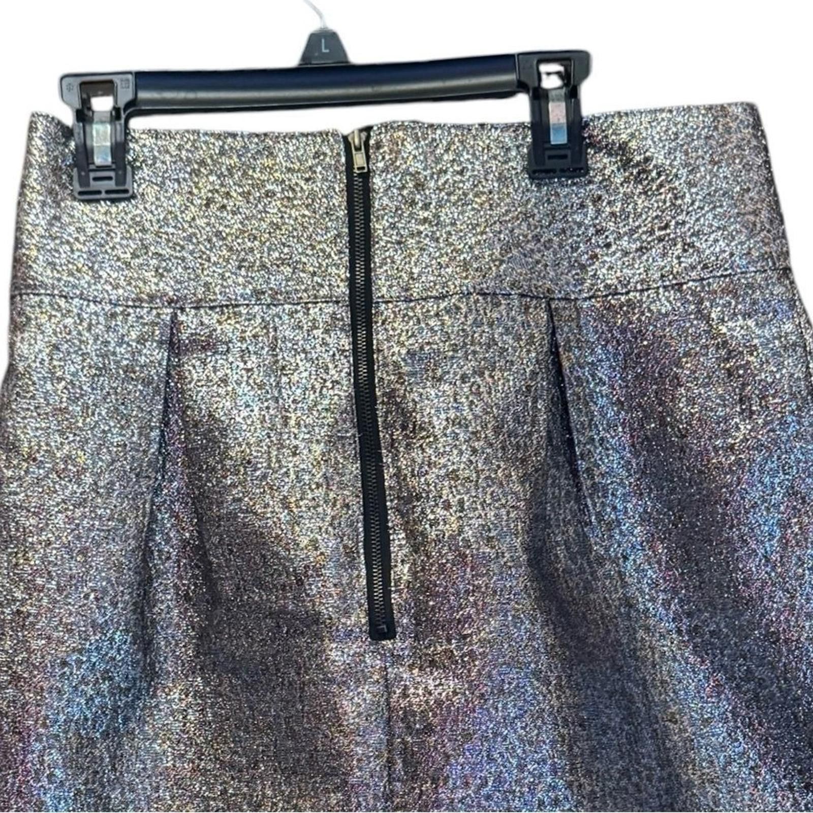 Designer 213Industry. Metallic Zipper Mini Skirt. Size Medium. Size 32" / US 10 / IT 46 - 6 Thumbnail